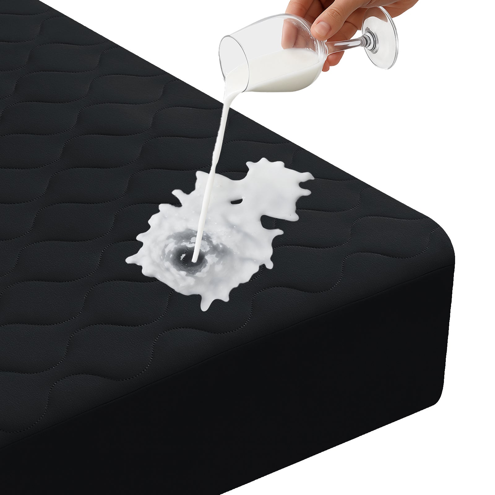 Waterproof Quilted Mattress Protector 90x200cm with Deep Pocket