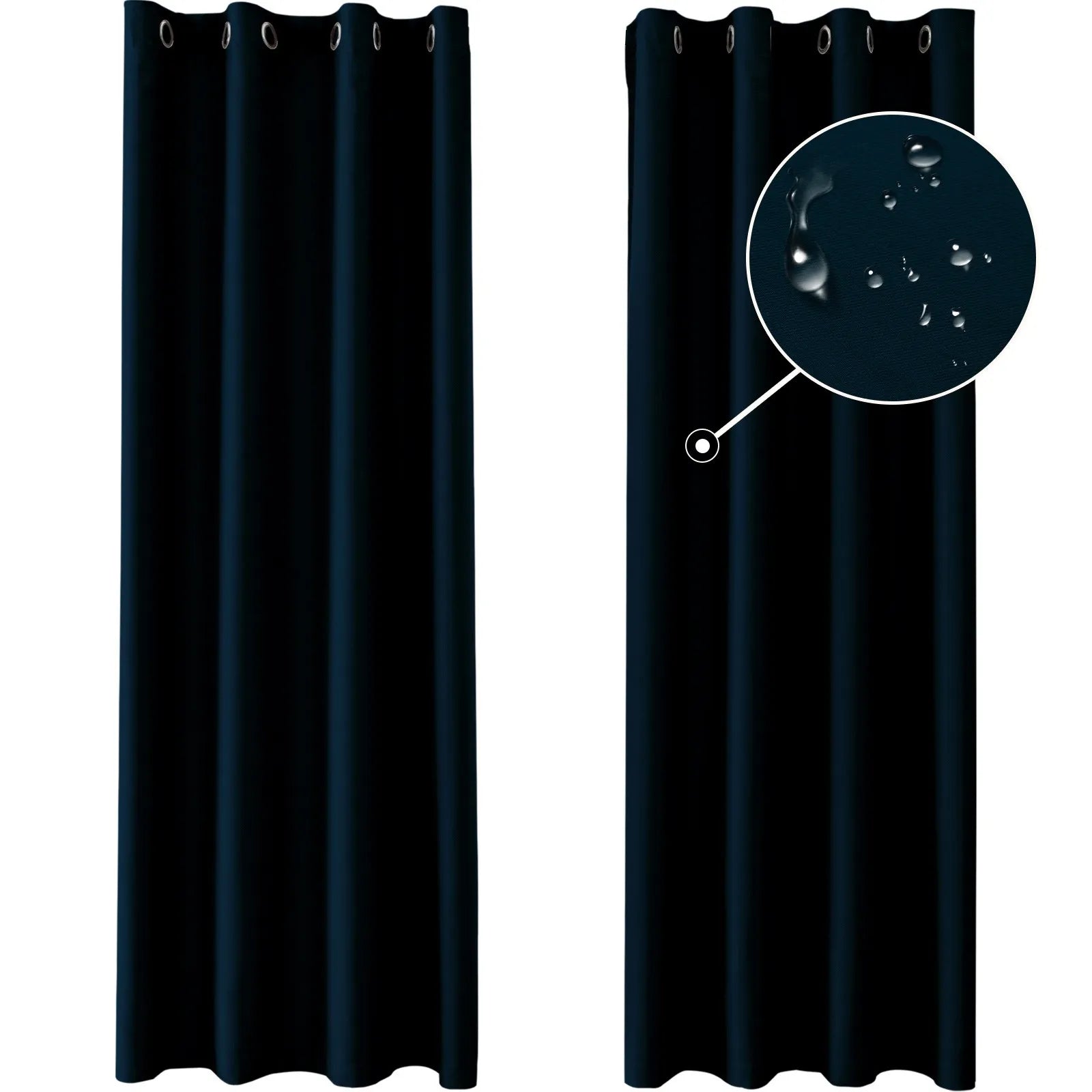 YSTYLE Blackout Curtains – 2 pcs, Thermal, Waterproof, Indoor/Outdoor Use