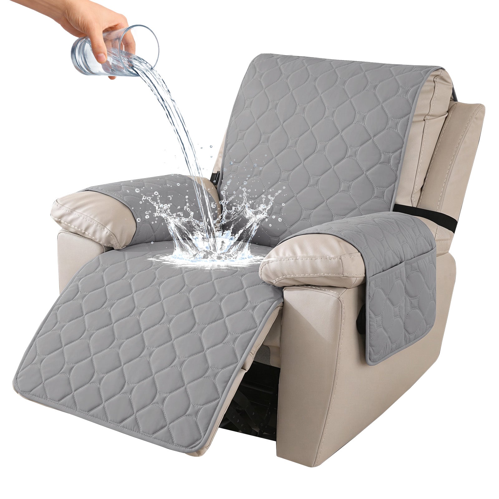 YSTYLE imperméable Recliner Armchair couverture with accoudoirs 1 Seater