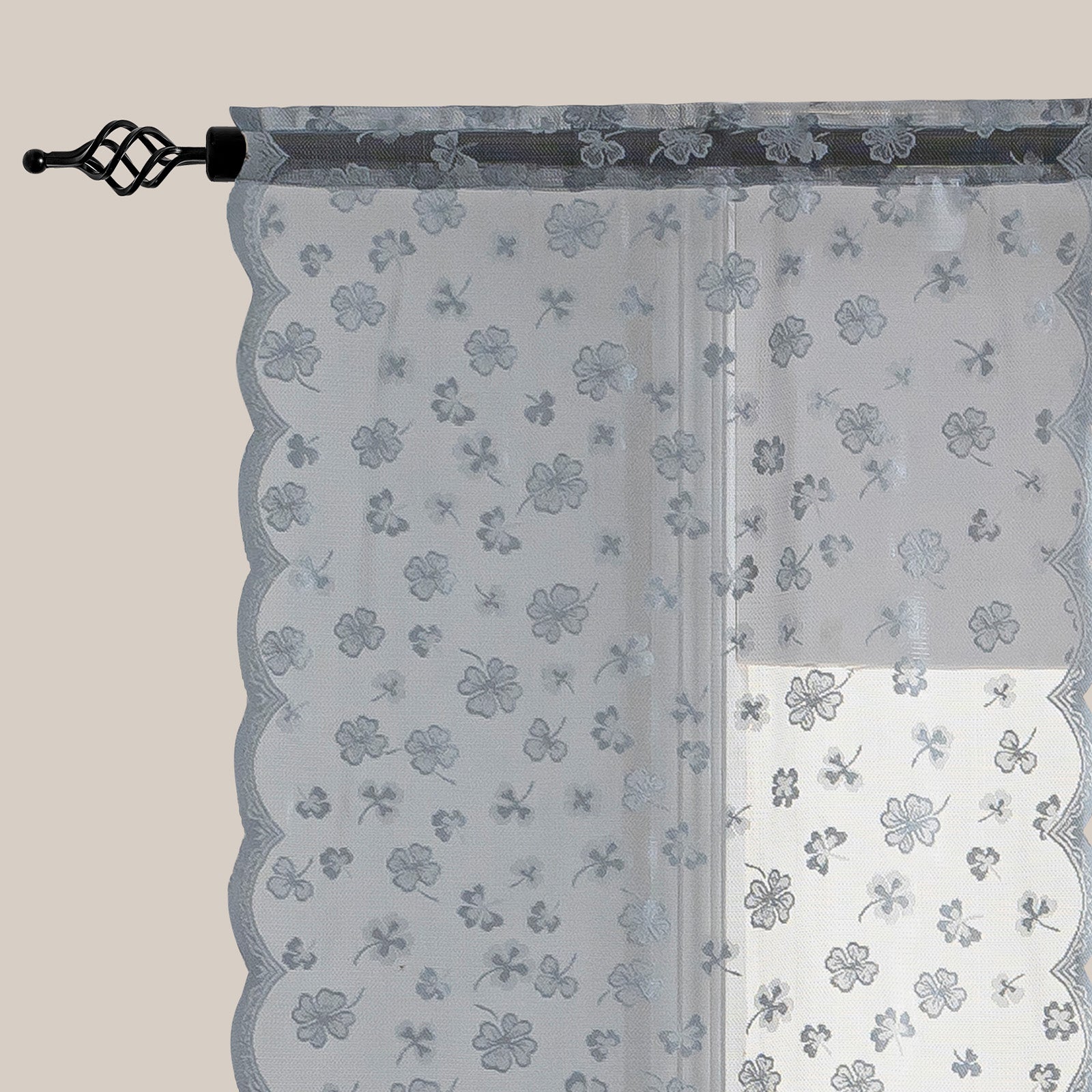Ystyle 2 Panels Set, Semi-Sheer Indoor Curtains, 70x240cm, Classic Lace Voile Curtains with Rod Pocket, Lightweight
