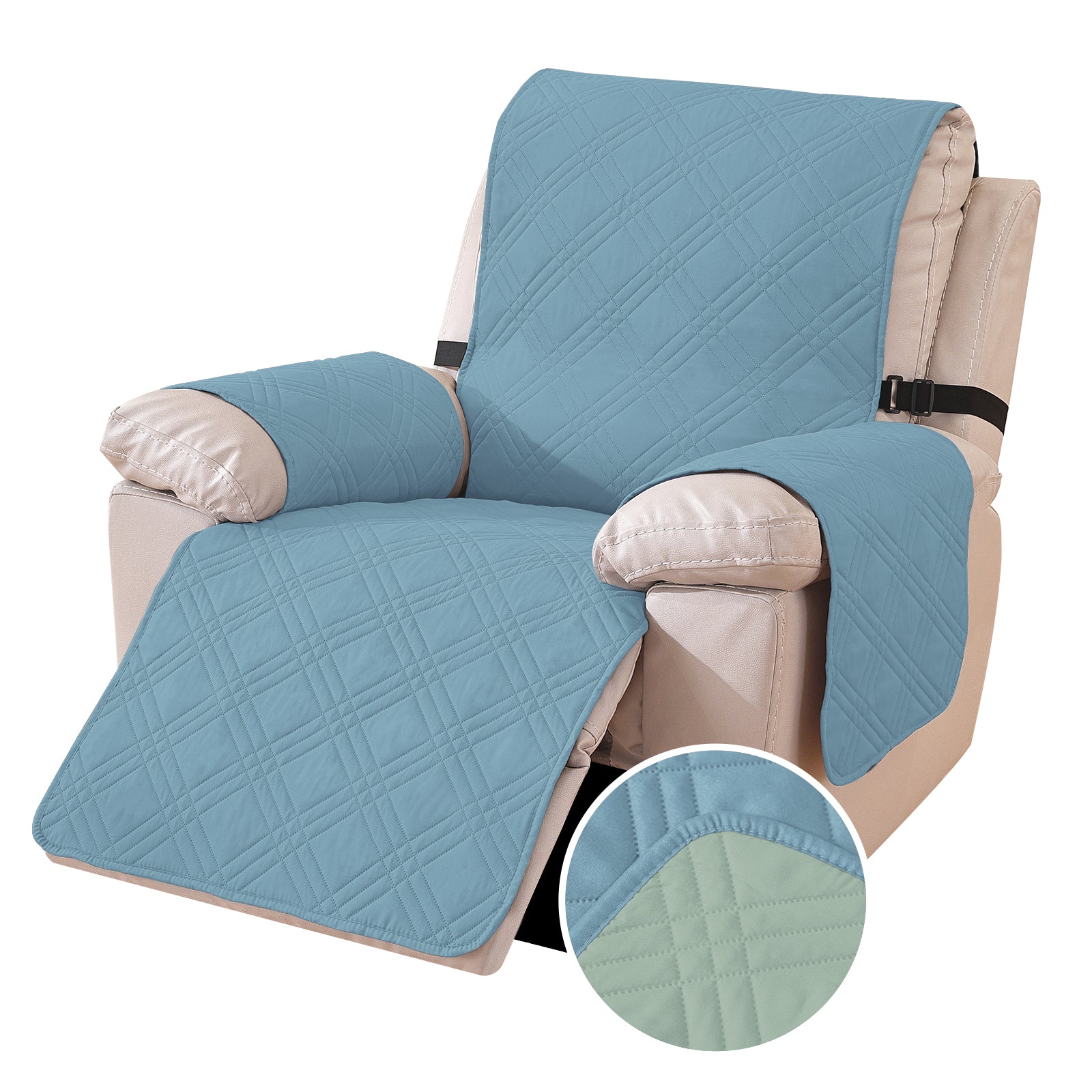 YSTYLE Reversible Reclining Armchair Cover with Armrests Anti Scratch-YSTYLE