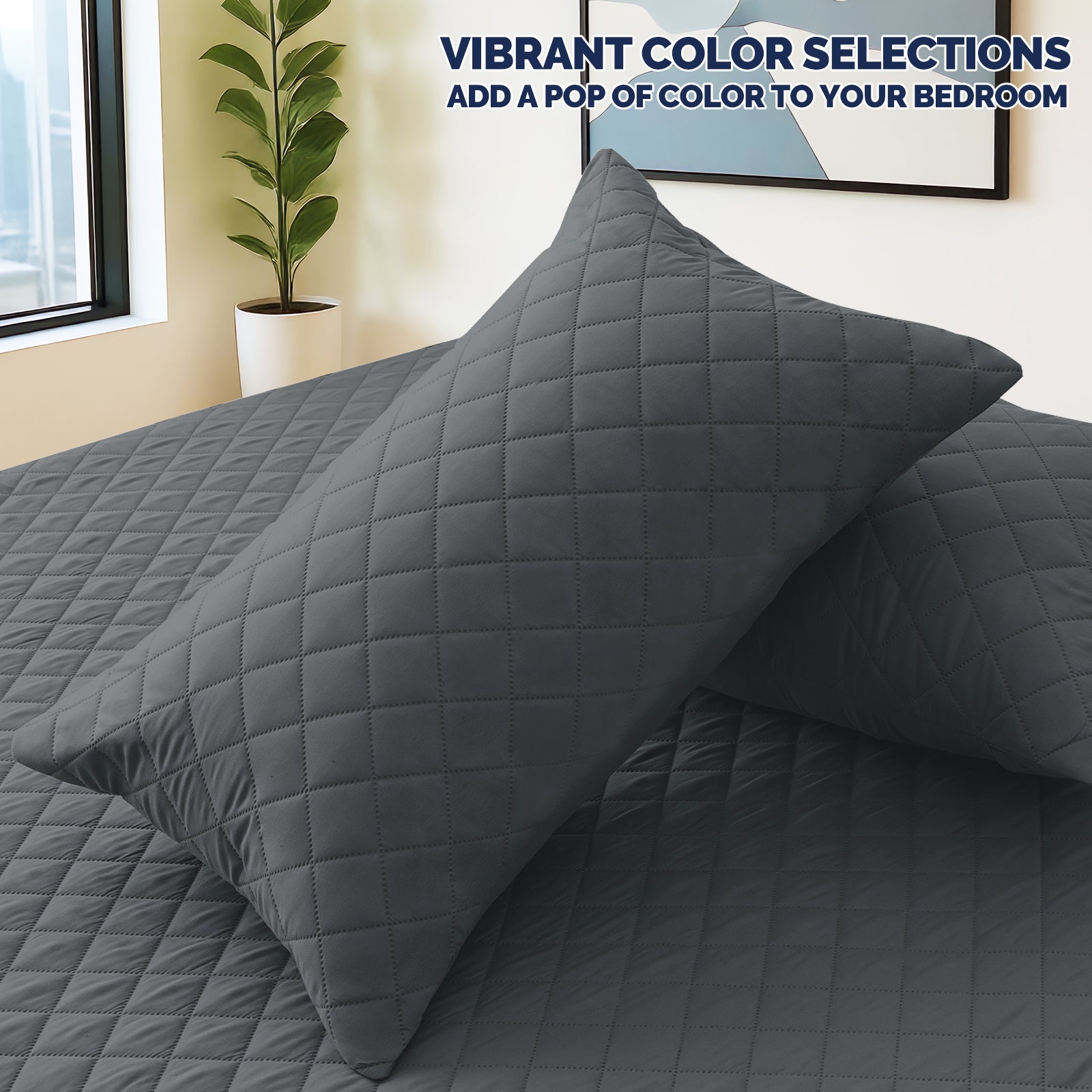 YSTYLE 2 Waterproof Pillowcases 50x80cm Breathable Anti Mite-YSTYLE