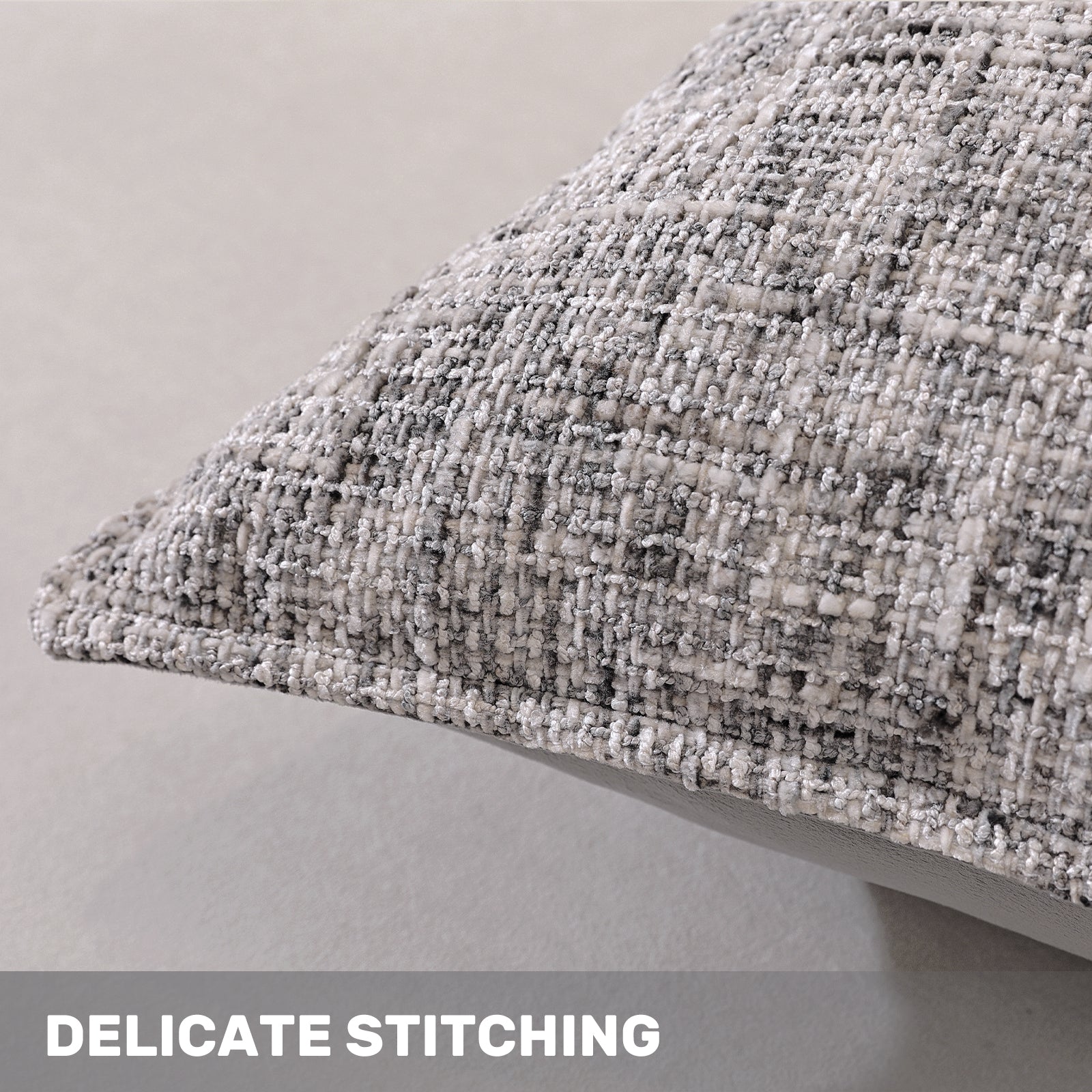 Ystyle Chenille Sofa Cushion Covers 45 x 45 cm, 2 Pieces, Soft Durable Cushion Cover, Sofa Cushion Cover with Corazón Shape, Elegant Decorative Pillowcase Living Room