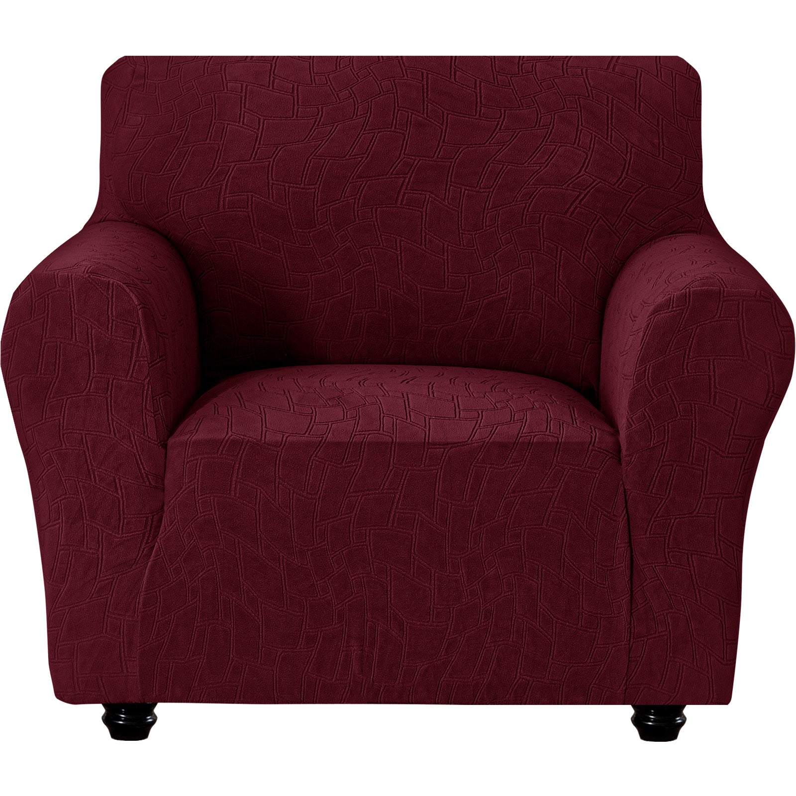 Ystyle Stretch 1 Seater Sofa Cover Jacquard Geometric Pattern-YSTYLE