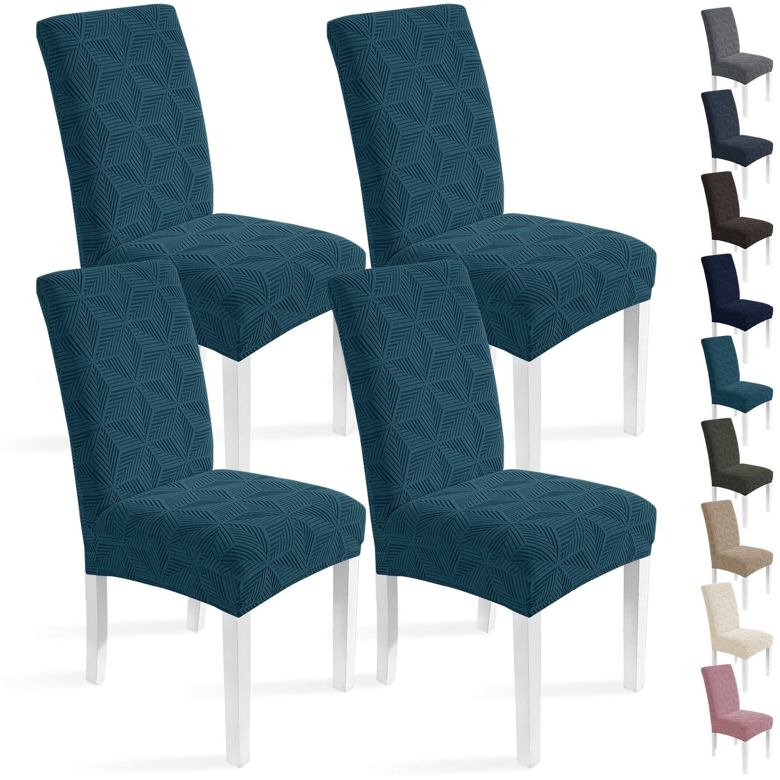 Ystyle 4 Pieces Stretch Dining Chair Covers Soft Fabric-YSTYLE