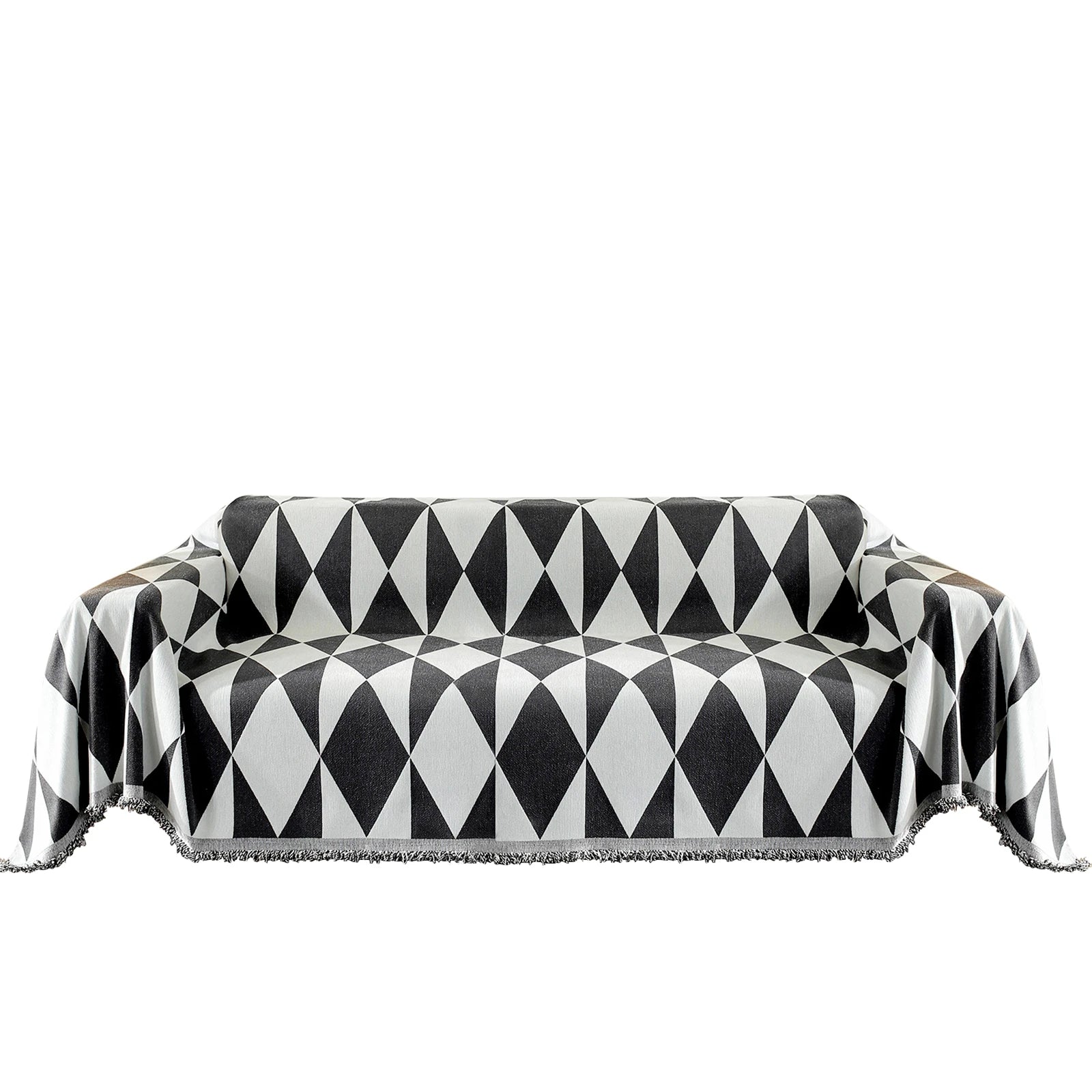 YSTYLE 1 Seater Sofa Blanket , Full Coverage, Stain-Resistant, All-Season Design,Geometric Rhombus