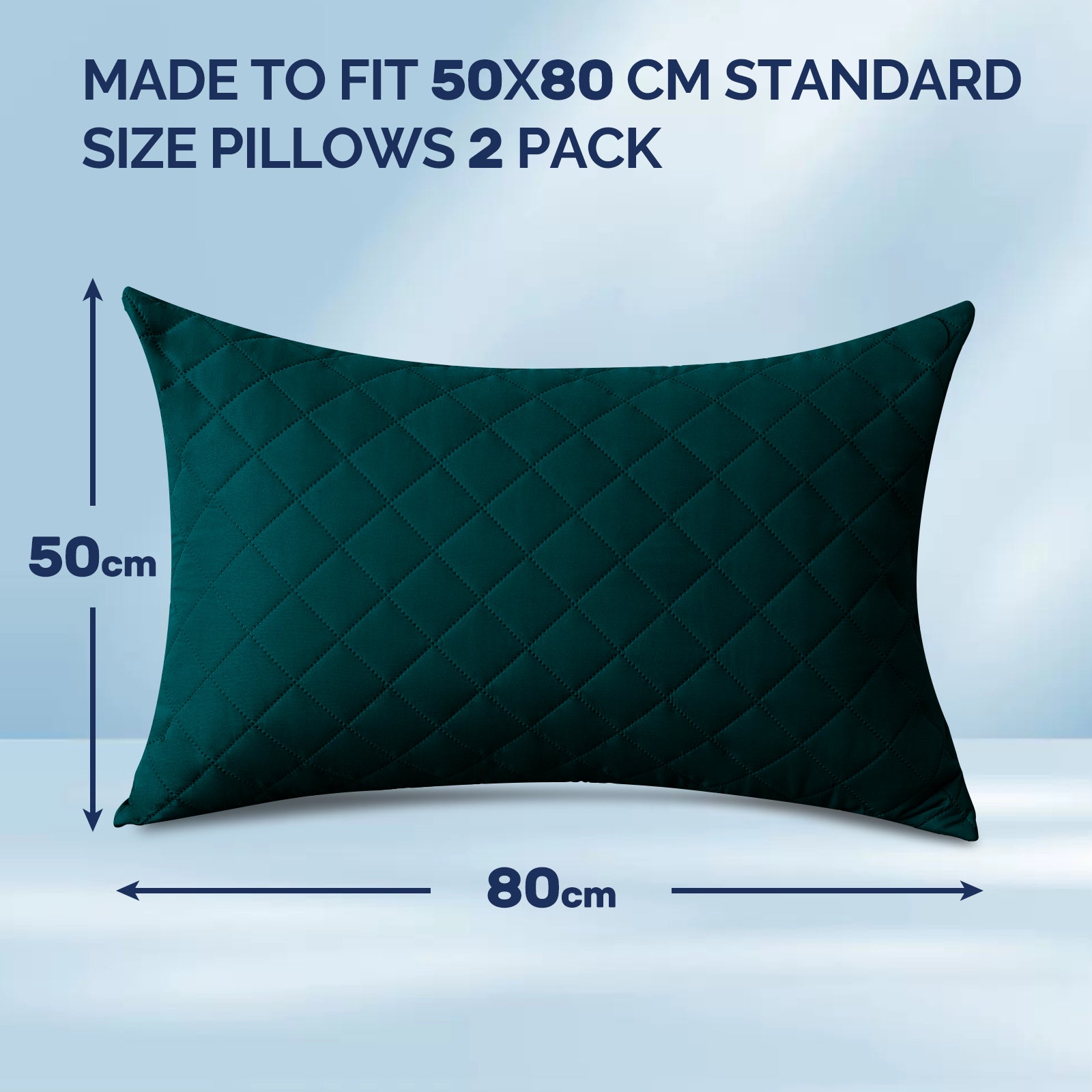 YSTYLE 2 Waterproof Pillowcases 50x80cm Breathable Anti Mite-YSTYLE