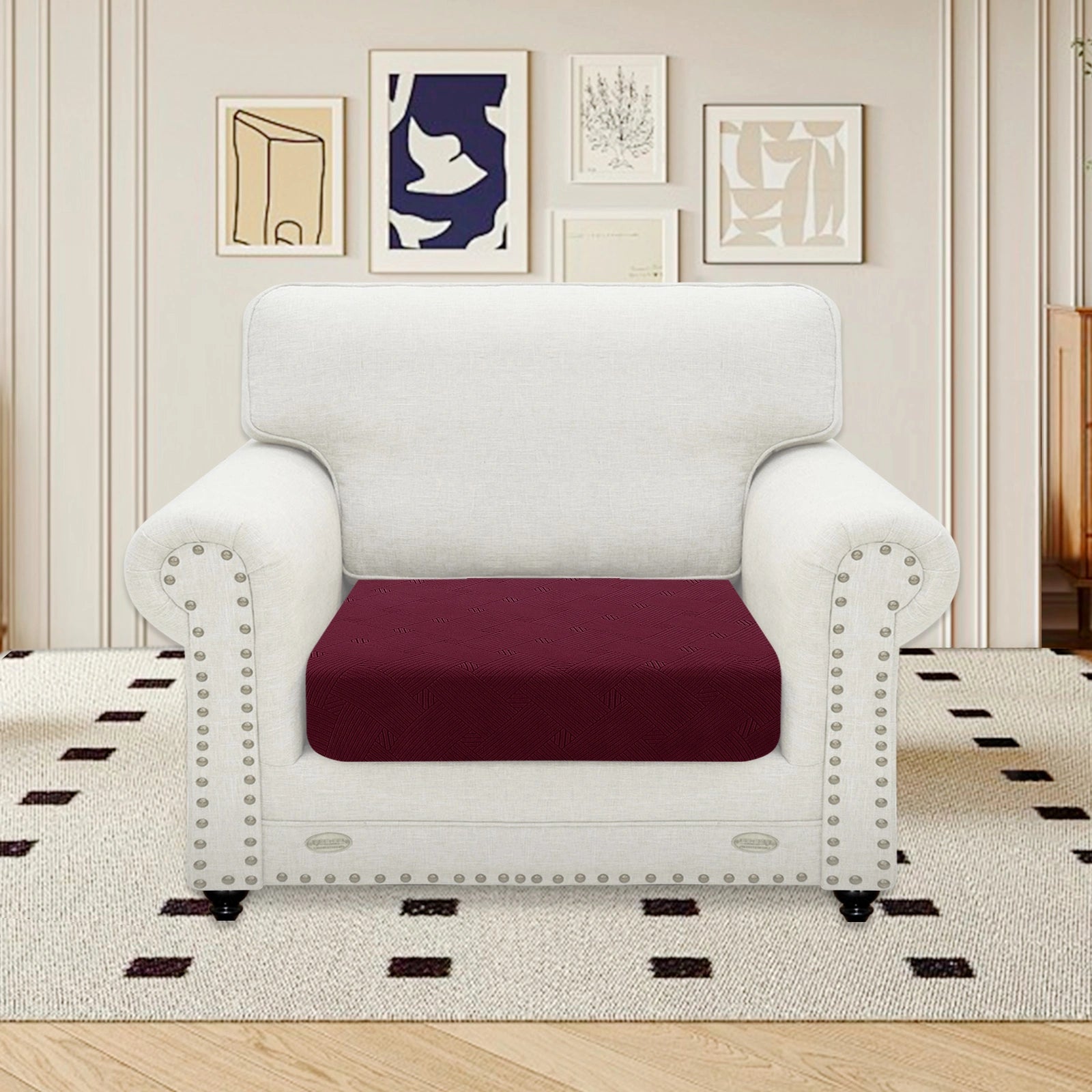 YSTYLE Stretch Sofa Seat Cushion Cover Large 1 Seater Anti Slip-YSTYLE