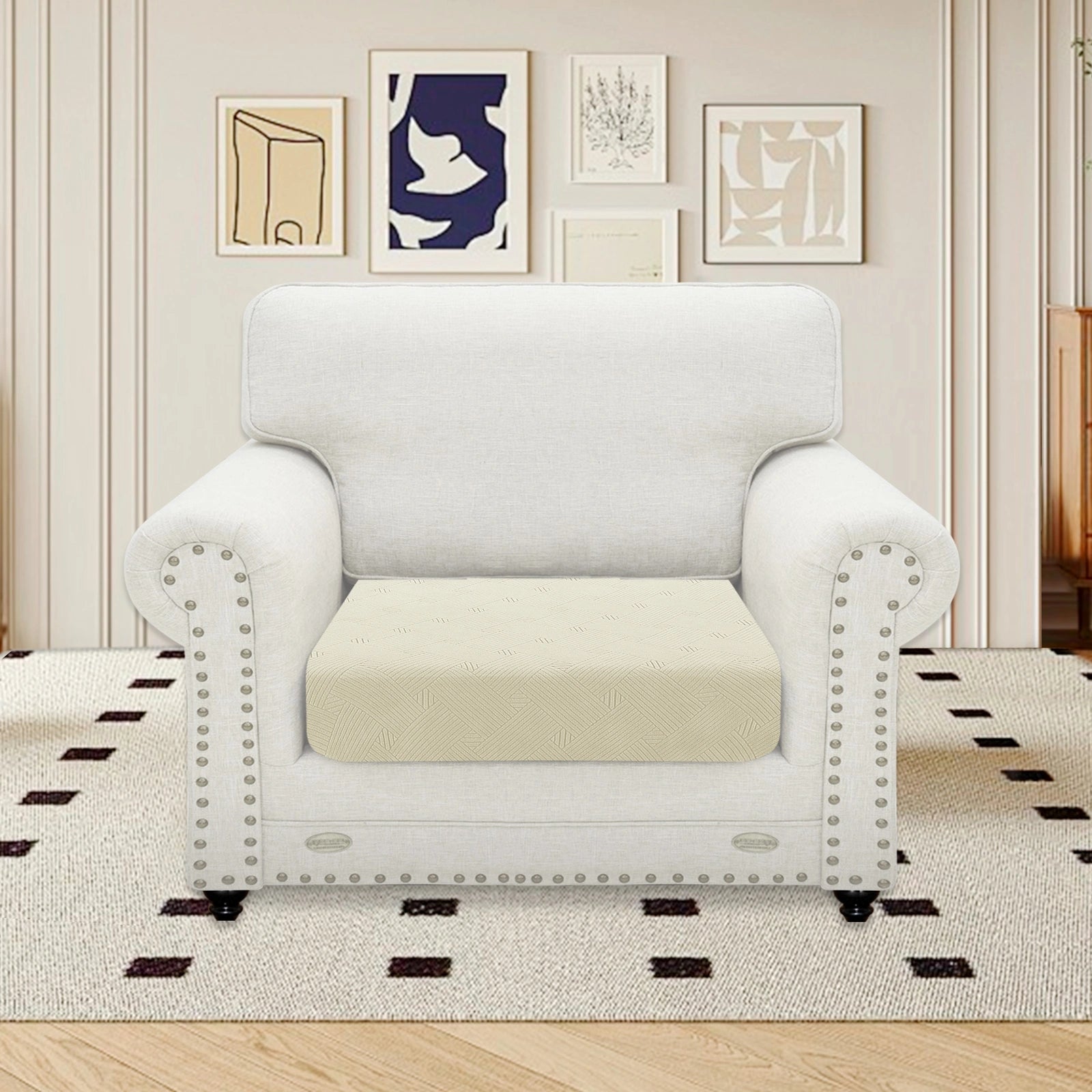 YSTYLE Stretch Sofa Seat Cushion Cover Large 1 Seater Anti Slip-YSTYLE