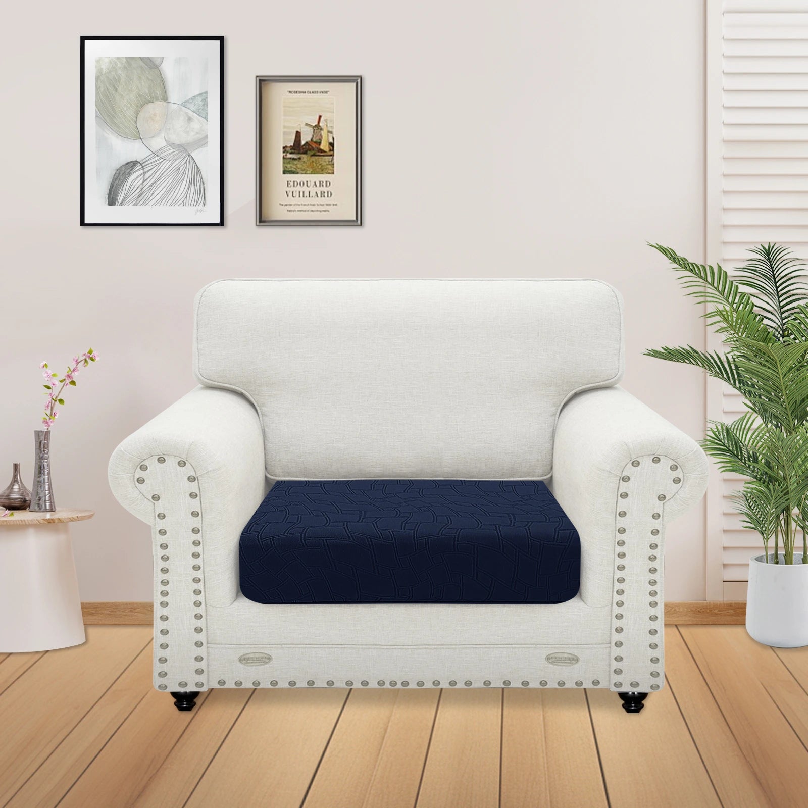 YSTYLE Stretch Sofa Seat Cover Large 1 Seater Geometric Anti Slip-YSTYLE