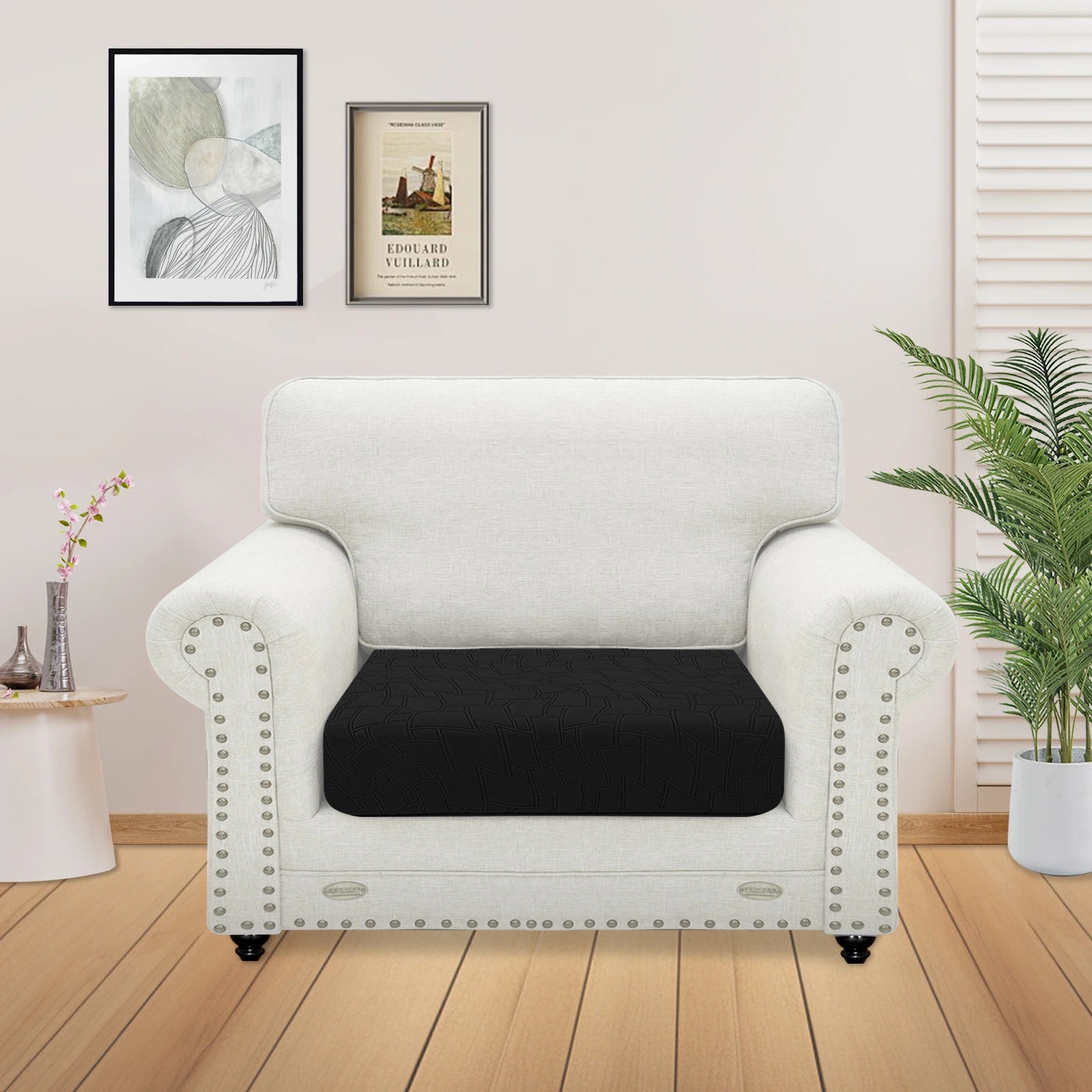 YSTYLE Stretch Sofa Seat Cover Large 1 Seater Geometric Anti Slip-YSTYLE