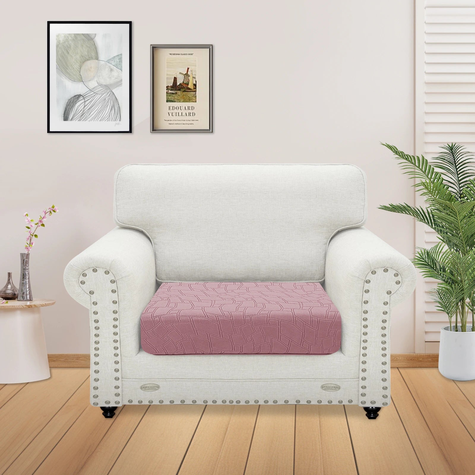 YSTYLE 1 Piece-Large Sofa Cushion Cover – Stretch Fit, Anti-Slip, Geometric Design, Universal Use, Washable-MouthPiece