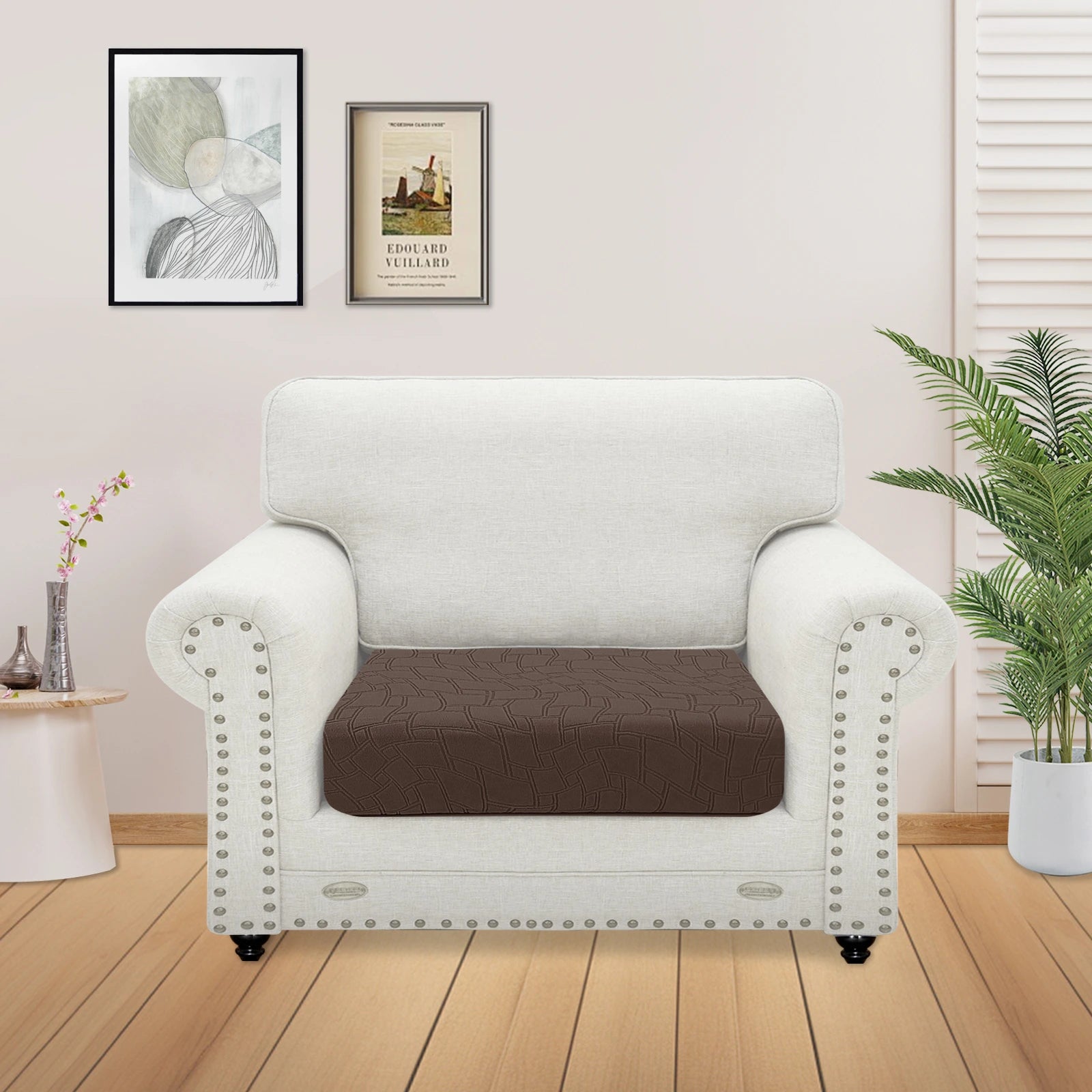 YSTYLE 1 Piece-Large Sofa Cushion Cover – Stretch Fit, Anti-Slip, Geometric Design, Universal Use, Washable-MouthPiece