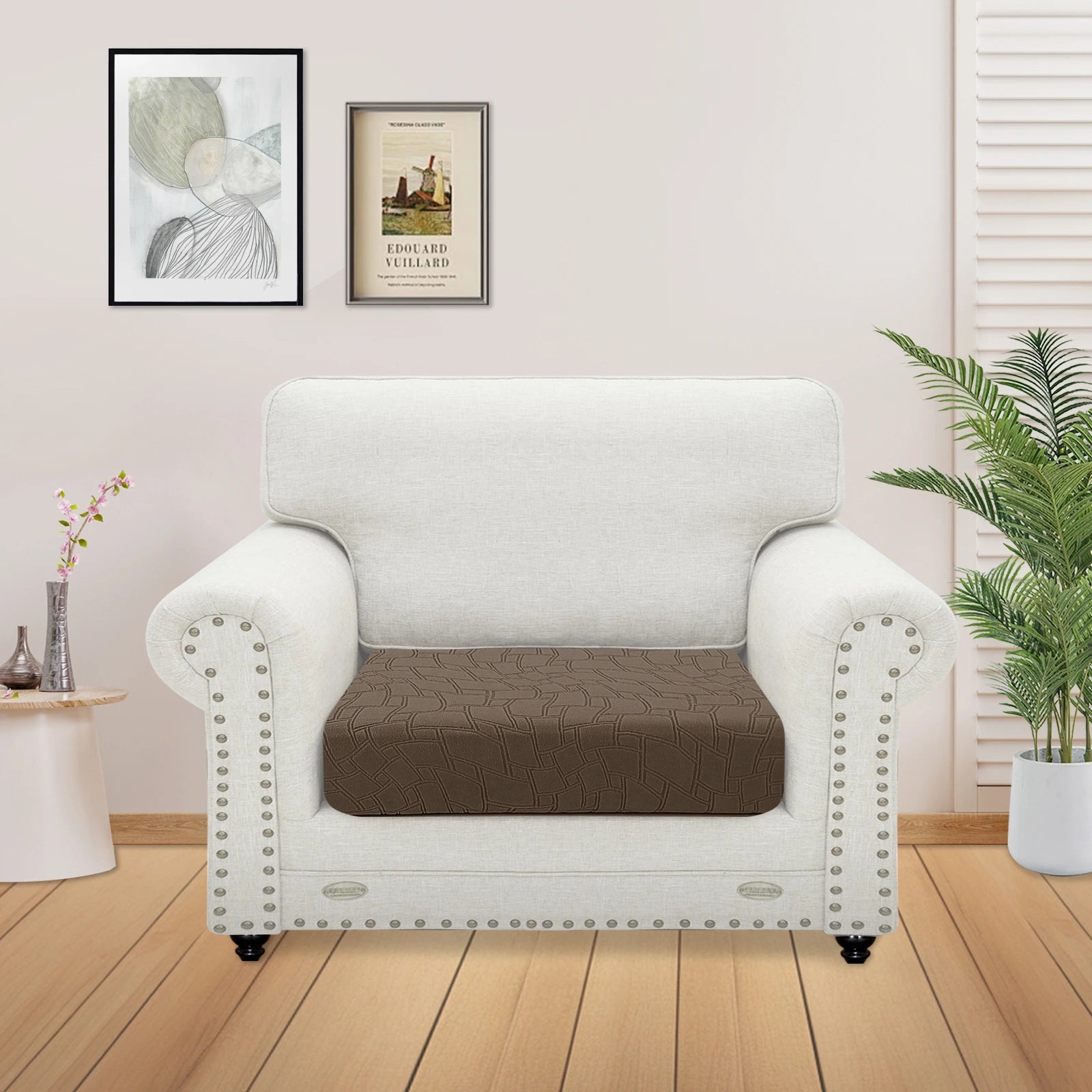 YSTYLE 1 Piece-Large Sofa Cushion Cover – Stretch Fit, Anti-Slip, Geometric Design, Universal Use, Washable-MouthPiece