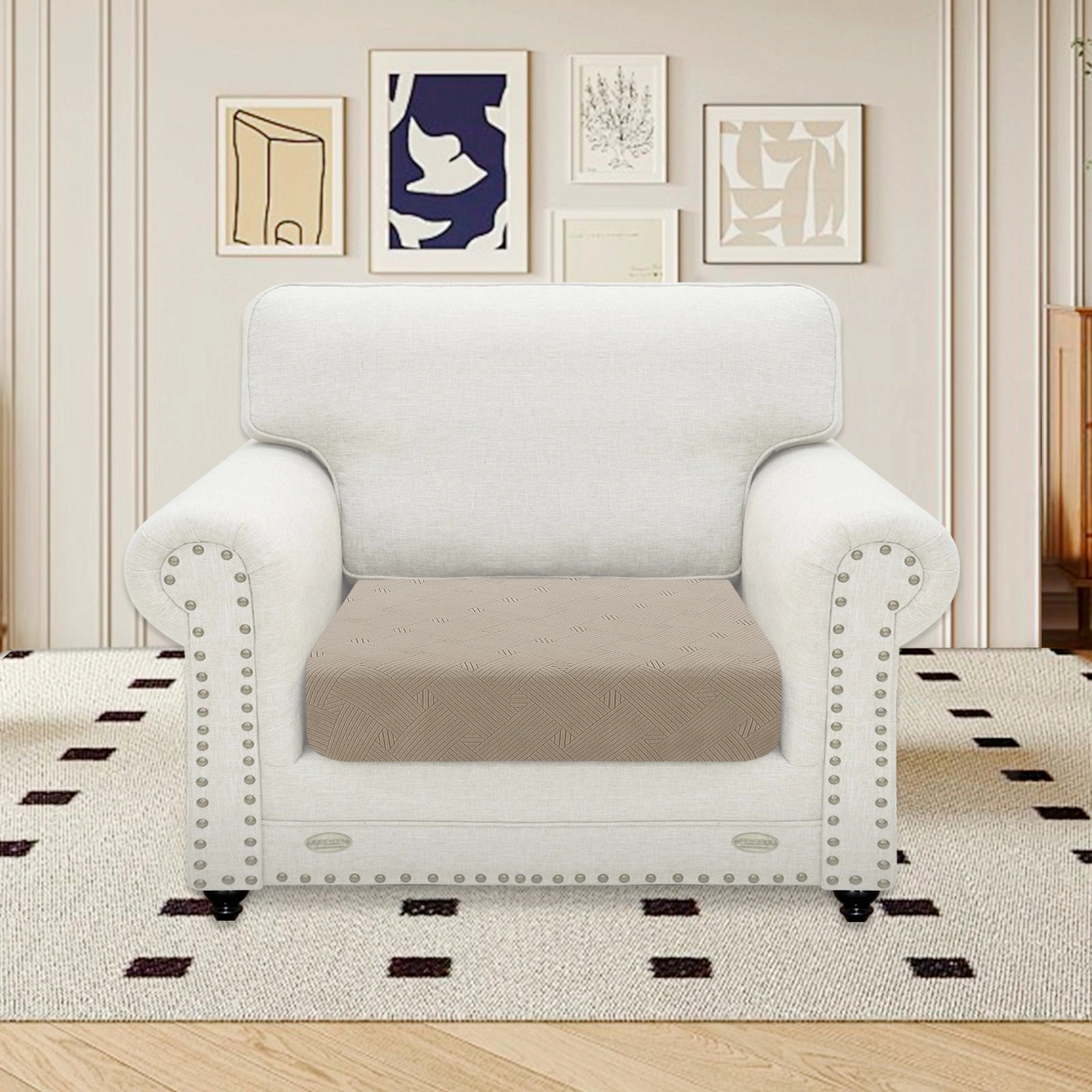 YSTYLE Stretch Sofa Seat Cushion Cover Large 1 Seater Anti Slip-YSTYLE