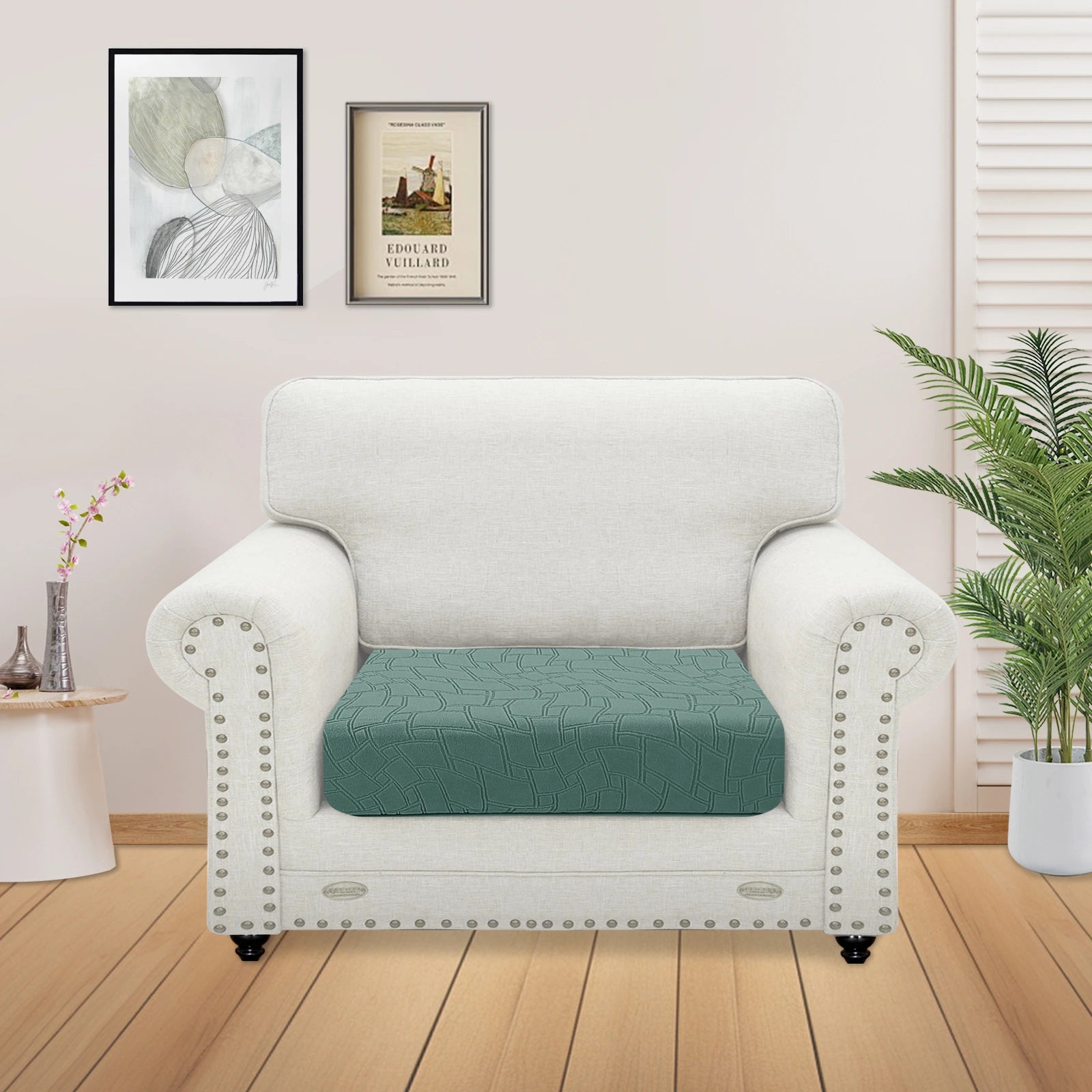 YSTYLE Stretch Sofa Seat Cover Large 1 Seater Geometric Anti Slip-YSTYLE