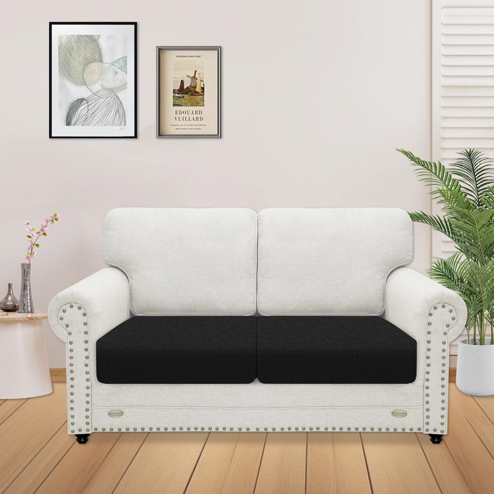 YSTYLE 2 Pieces Sofa Cushion Cover – Stretch Fit, Anti-Slip, Geometric Design, Universal Use, Washable-MouthPiece