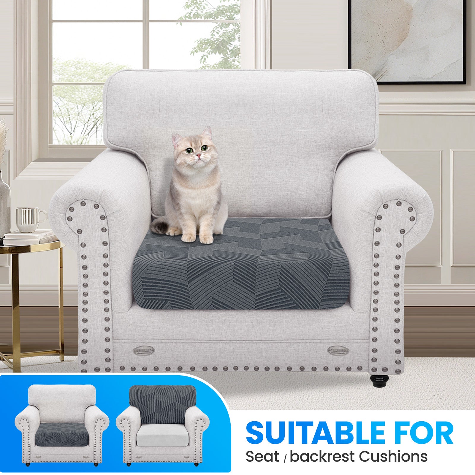 Ystyle Universal Large 1 Seater Stretch Sofa Cushion Cover-YSTYLE