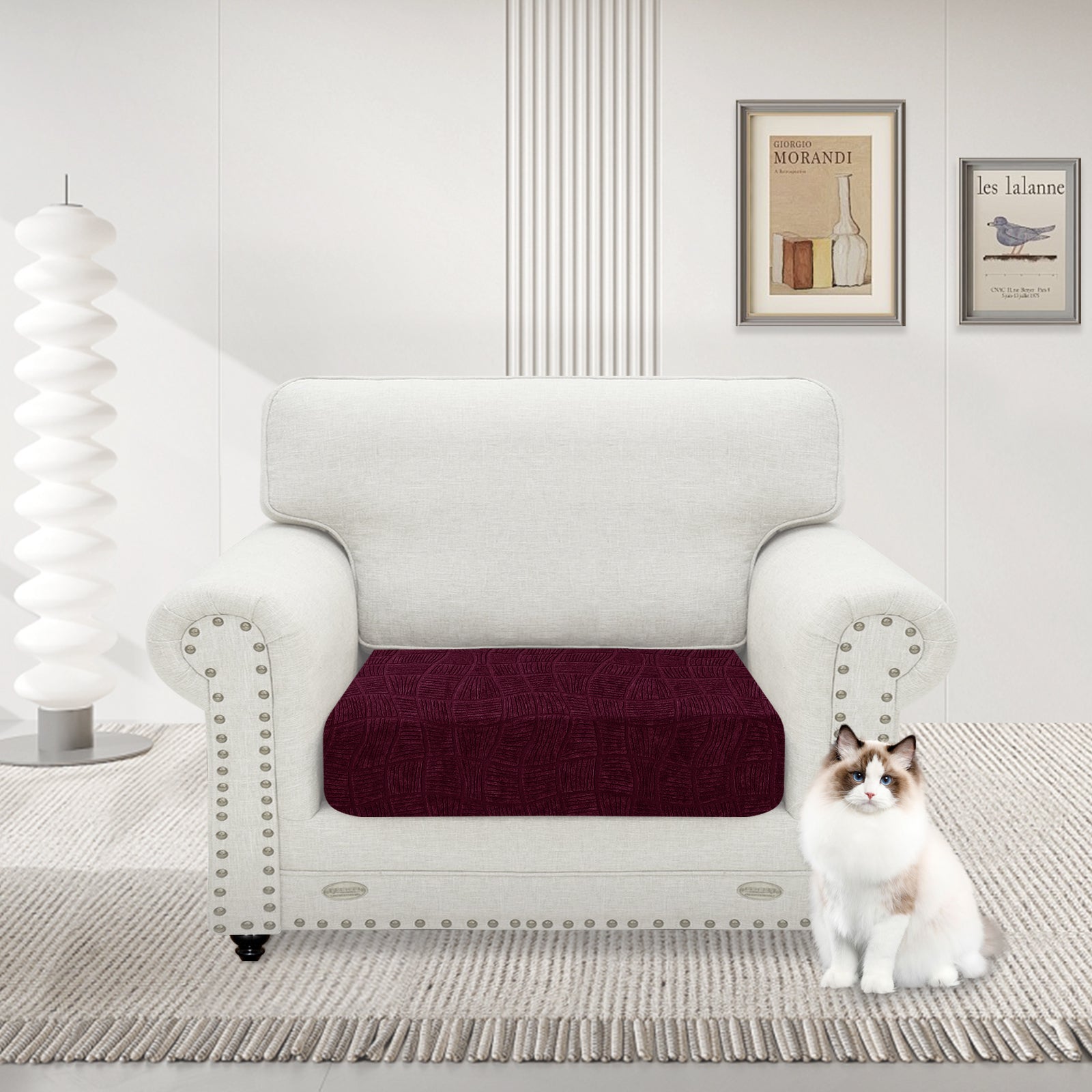 YSTYLE Waterproof Stretch Sofa Seat Cover Large 1 Seater Geometric-YSTYLE