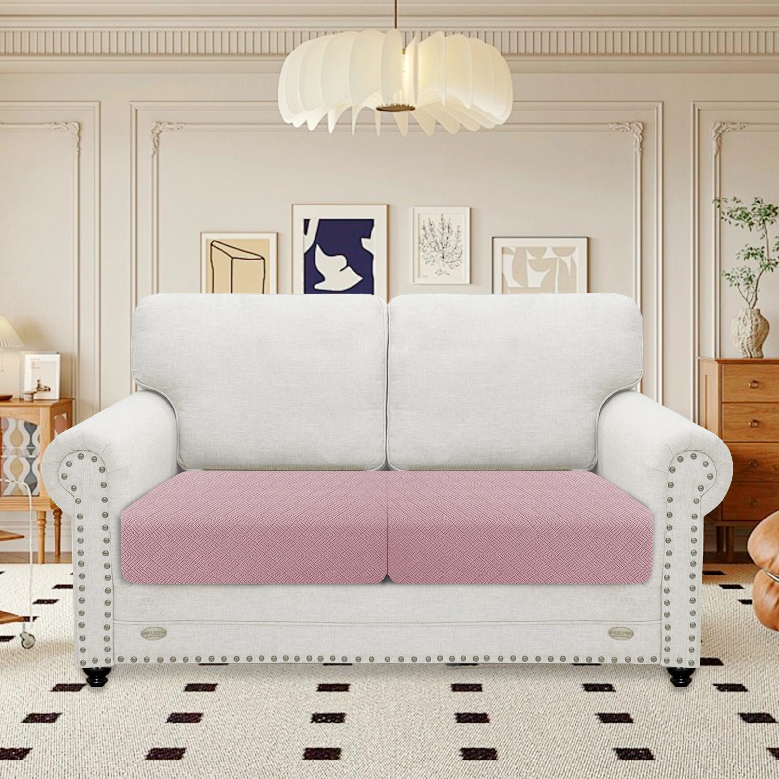 YSTYLE 2 Pieces Stretch Sofa Seat Cover 1 Seater Anti Slip-YSTYLE