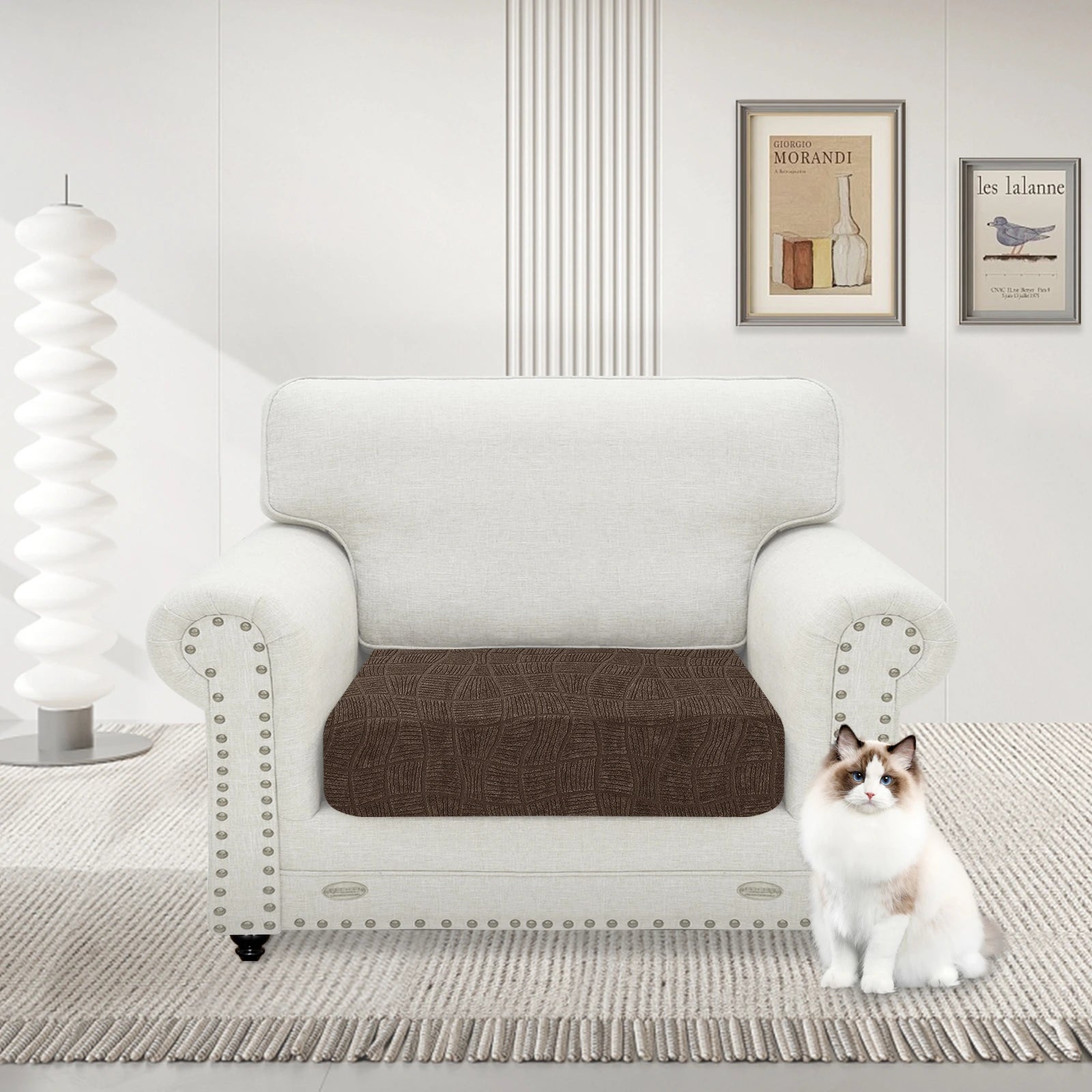 YSTYLE Waterproof Stretch Sofa Seat Cover Large 1 Seater Geometric-YSTYLE