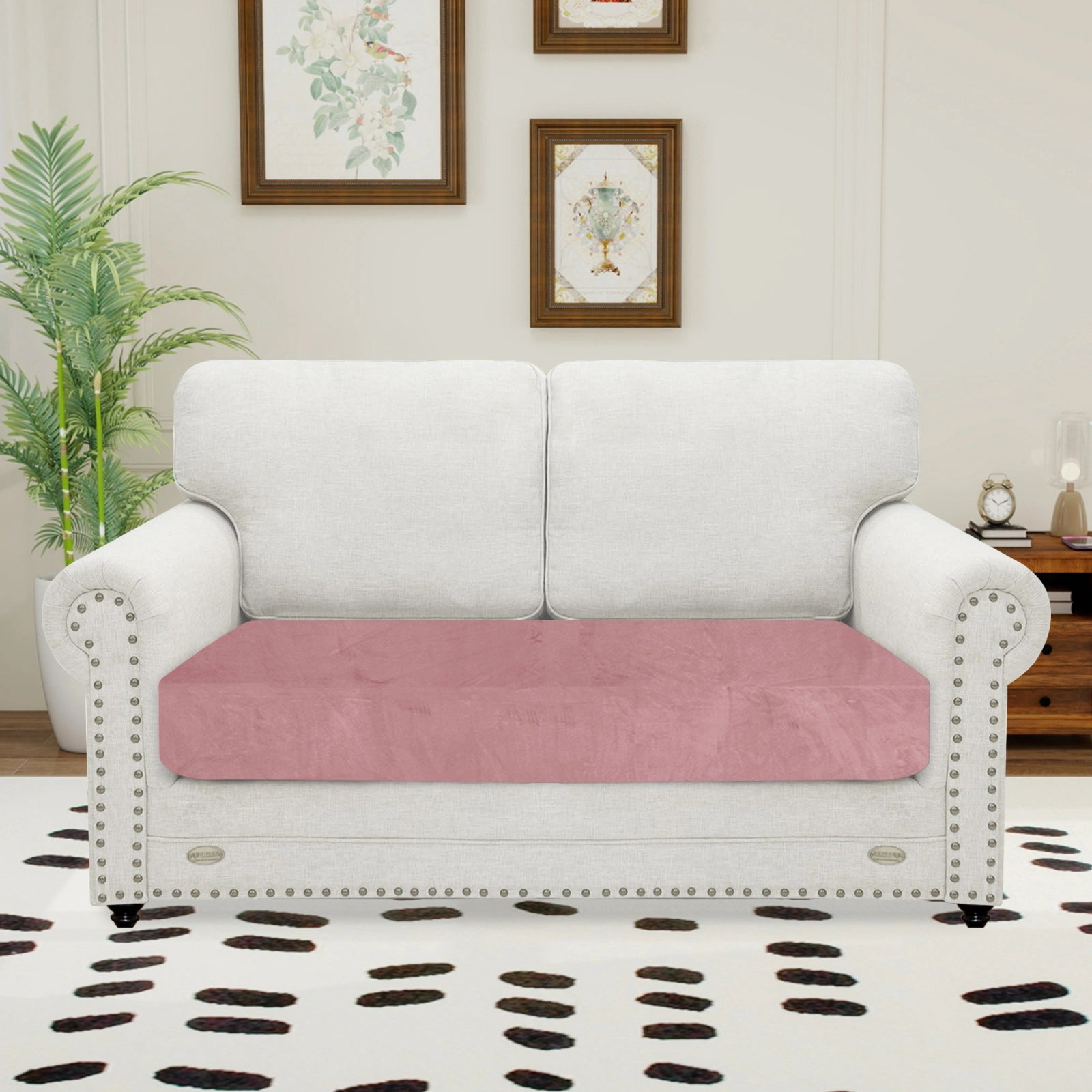 YSTYLE Velvet Stretch Sofa Seat Cover 2 Seater Anti Slip-YSTYLE