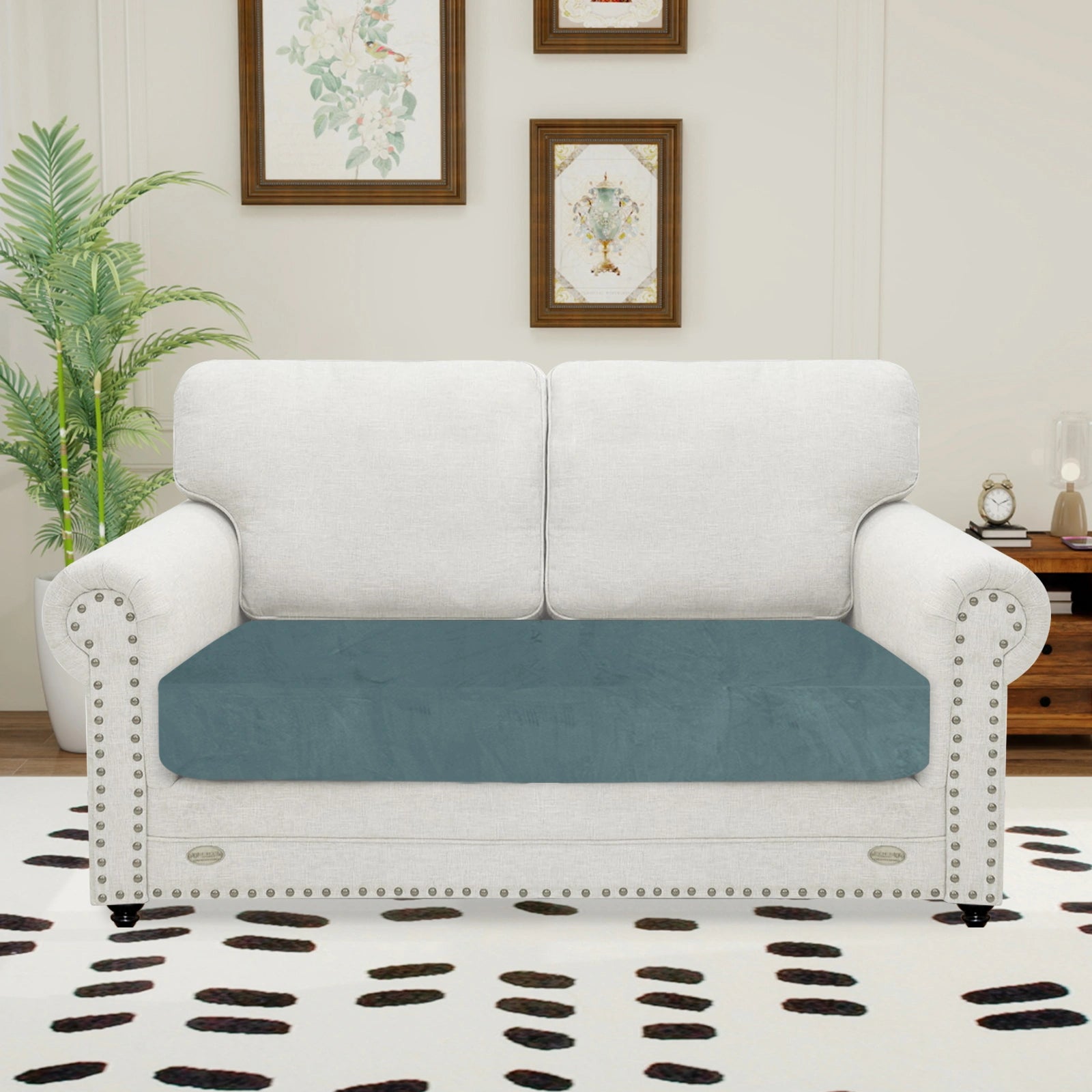 YSTYLE Velvet Stretch Sofa Seat Cover 2 Seater Anti Slip-YSTYLE