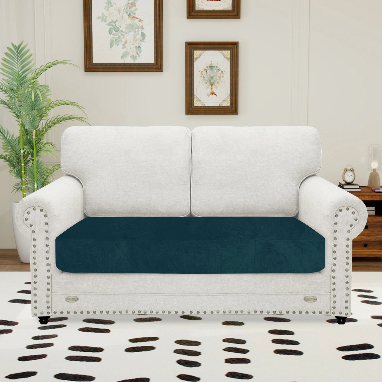 YSTYLE Velvet Stretch Sofa Seat Cover 2 Seater Anti Slip-YSTYLE