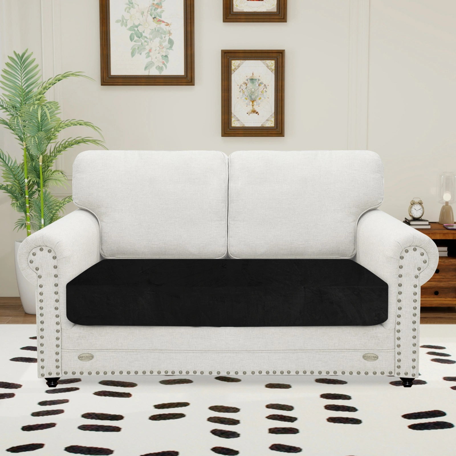 YSTYLE Velvet Stretch Sofa Seat Cover 2 Seater Anti Slip-YSTYLE