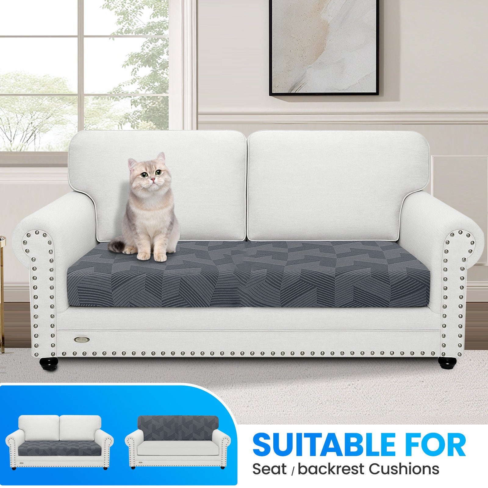 Ystyle Universal 2 Seater Stretch Sofa Cushion Cover-YSTYLE