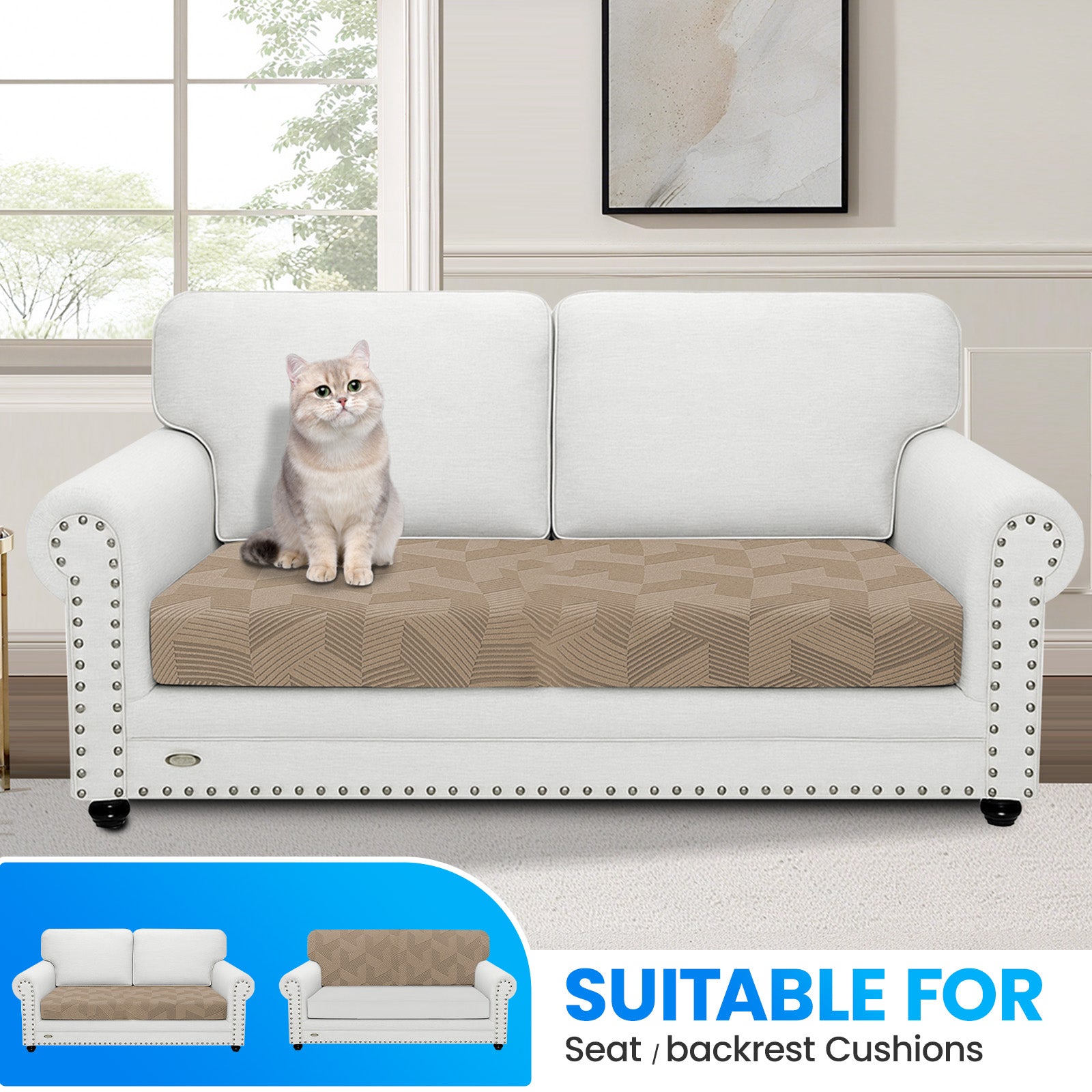 Ystyle Universal 2 Seater Stretch Sofa Cushion Cover-YSTYLE