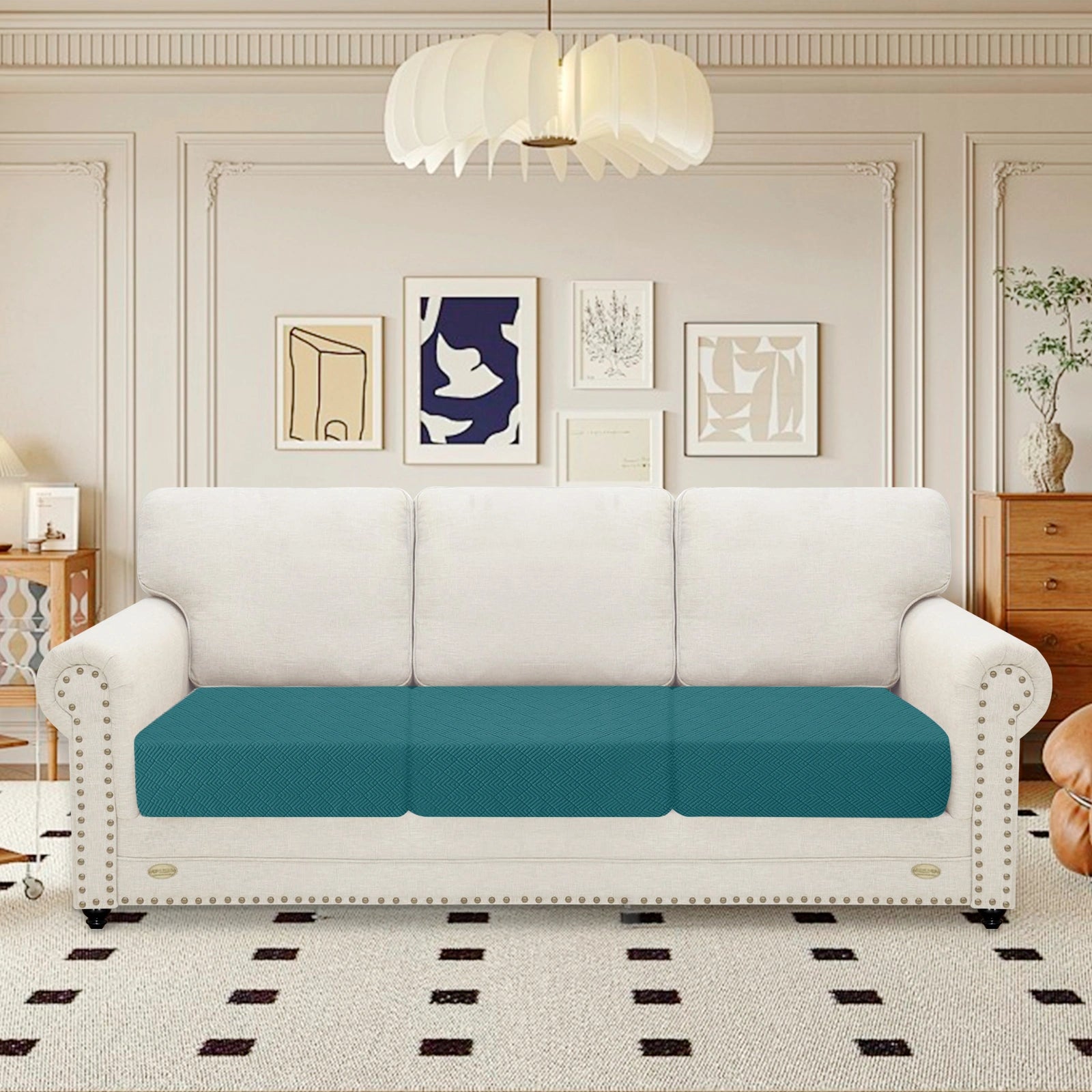 YSTYLE 3 Pieces Stretch Sofa Seat Cover 1 Seater Anti Slip-YSTYLE