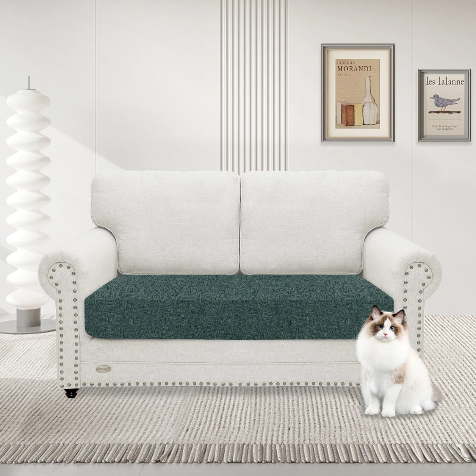 YSTYLE Waterproof Stretch Sofa Seat Cover 2 Seater Geometric-YSTYLE