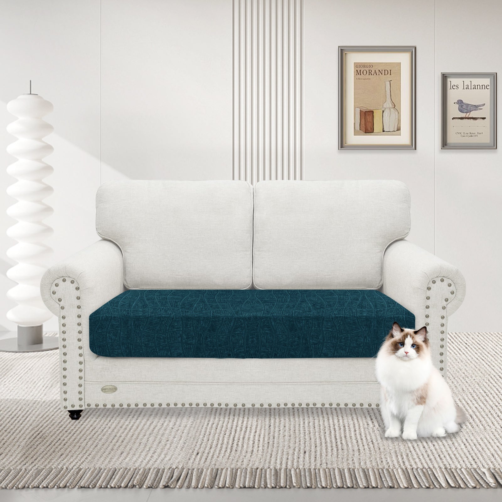 YSTYLE Waterproof Stretch Sofa Seat Cover 2 Seater Geometric-YSTYLE