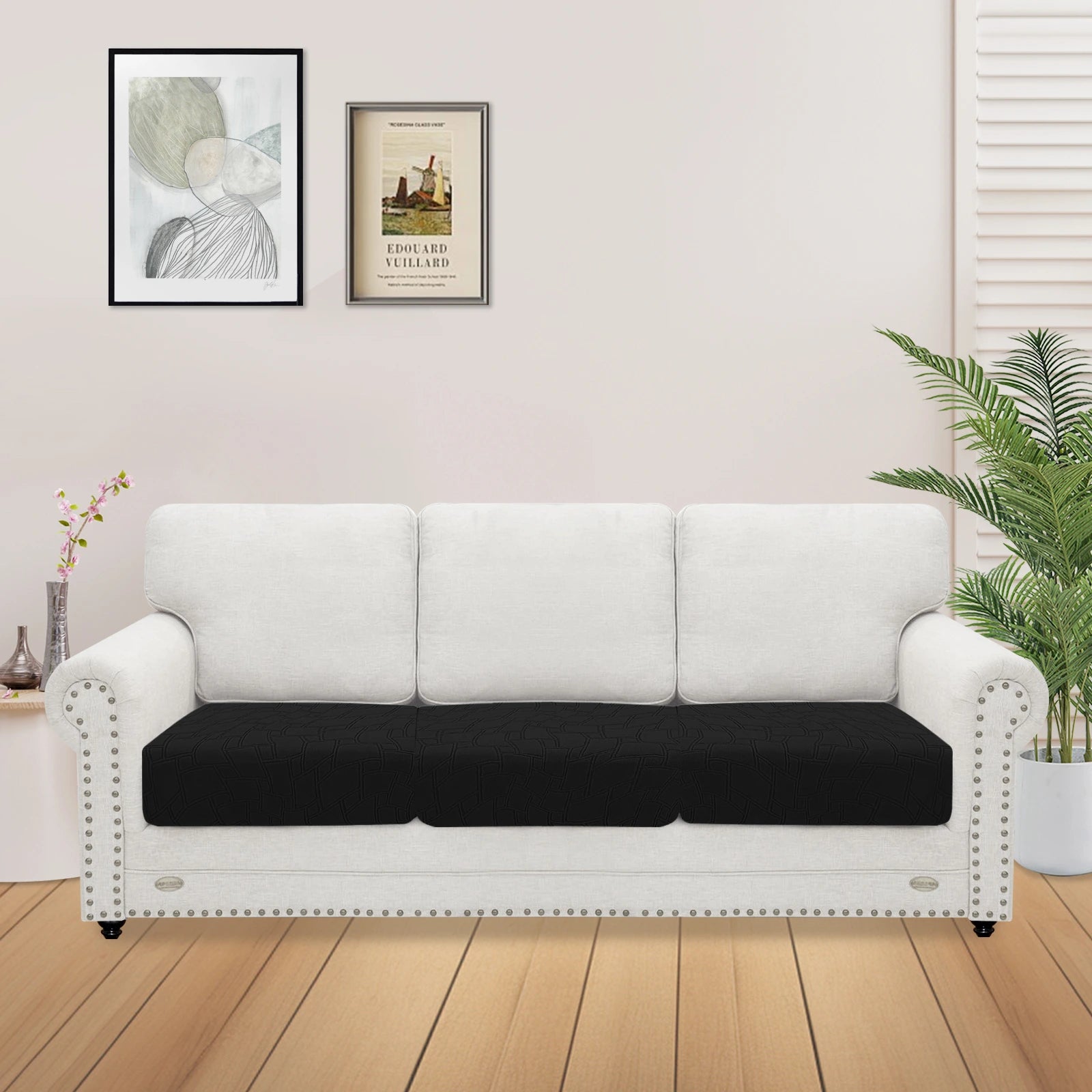 YSTYLE 3 Pieces Stretch Sofa Seat Cover 1 Seater Geometric Anti Slip-YSTYLE