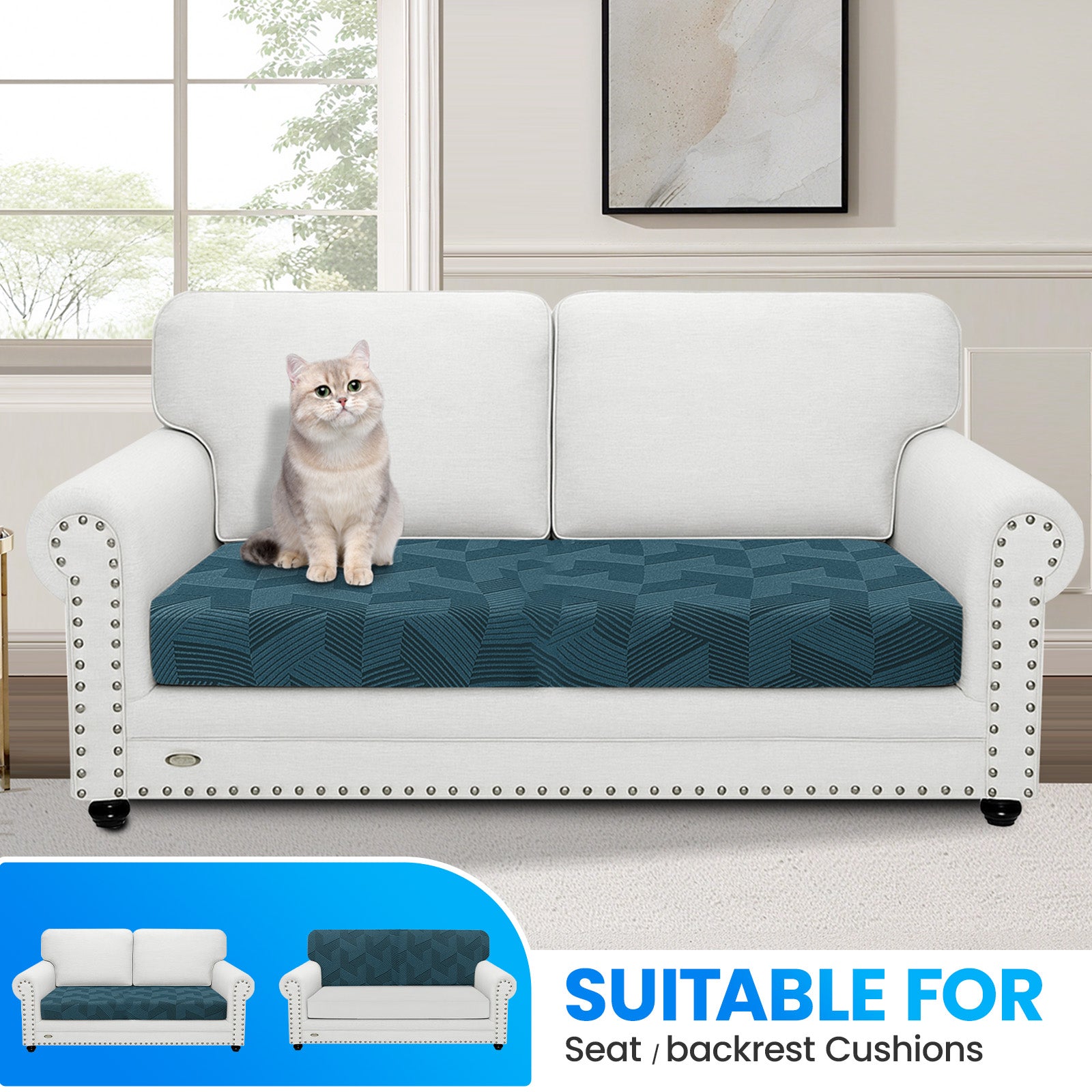 Ystyle Universal 2 Seater Stretch Sofa Cushion Cover-YSTYLE