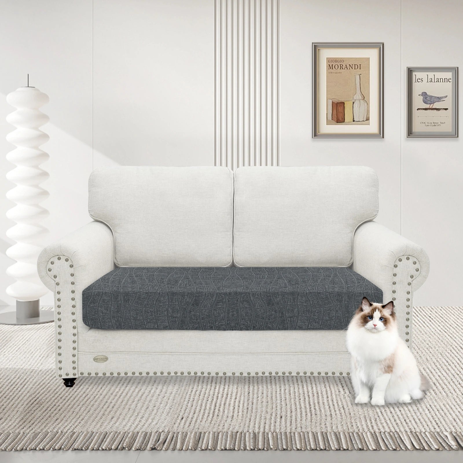 YSTYLE Waterproof Stretch Sofa Seat Cover 2 Seater Geometric-YSTYLE