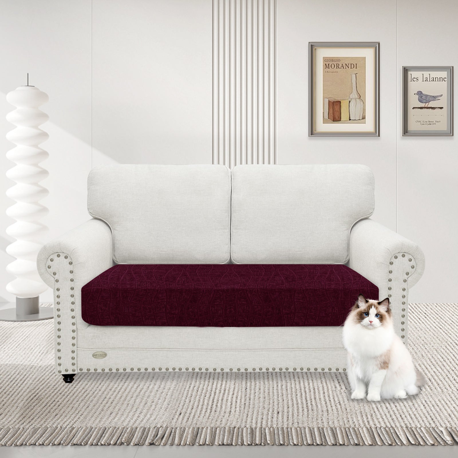 YSTYLE Waterproof Stretch Sofa Seat Cover 2 Seater Geometric-YSTYLE