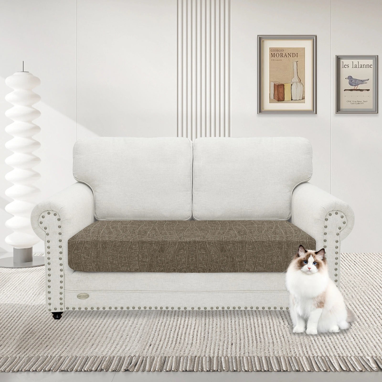 YSTYLE Waterproof Stretch Sofa Seat Cover 2 Seater Geometric-YSTYLE