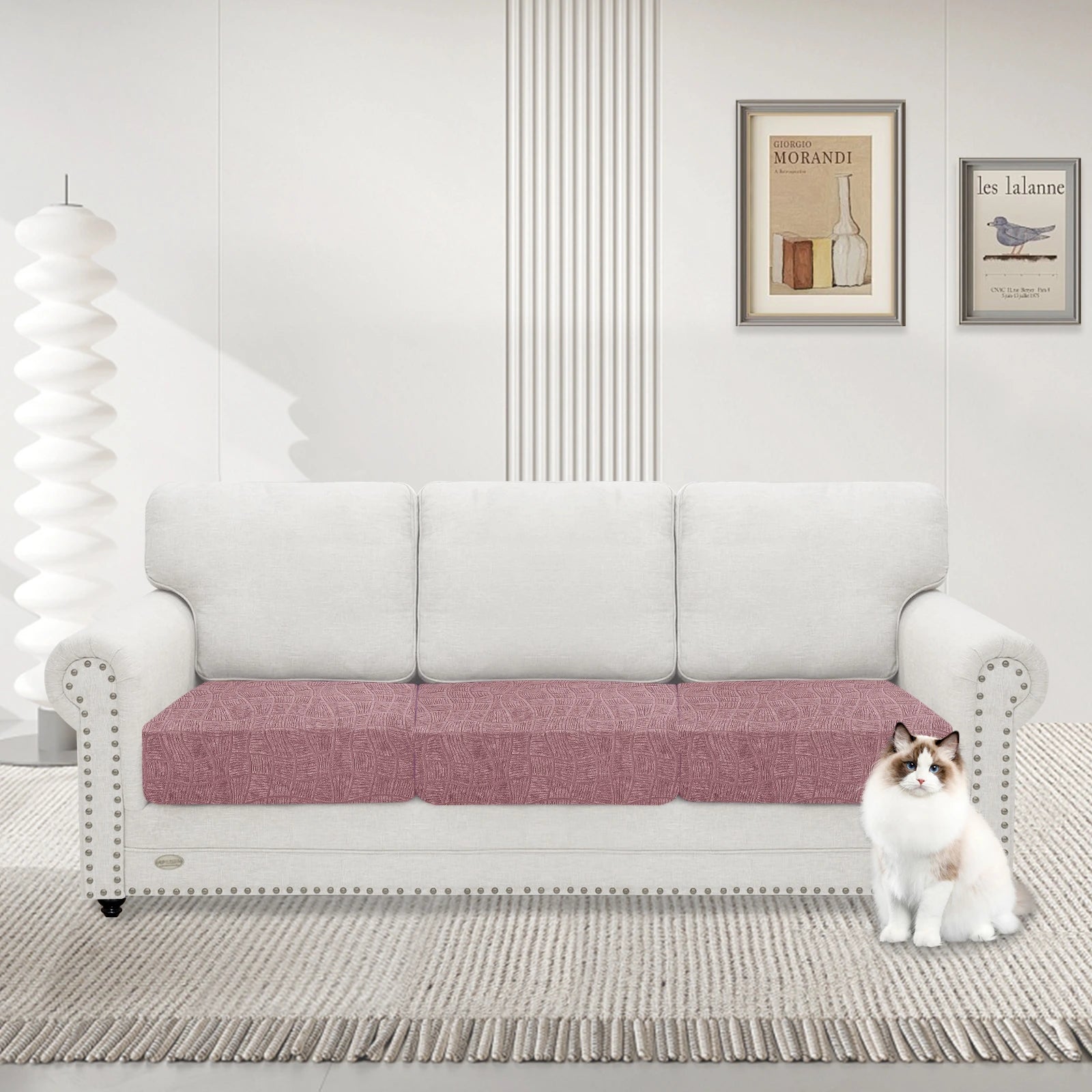 YSTYLE 3 Pieces Waterproof Stretch Sofa Seat Cover Large 1 Seater Geometric-YSTYLE