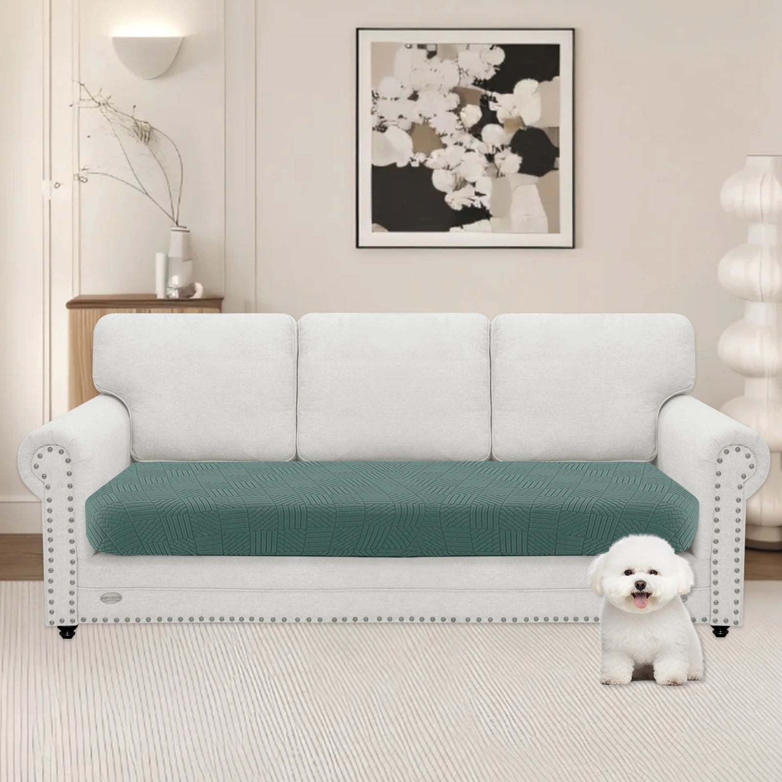 YSTYLE Stretch Sofa Seat Cover 3 Seater Geometric Pattern-YSTYLE