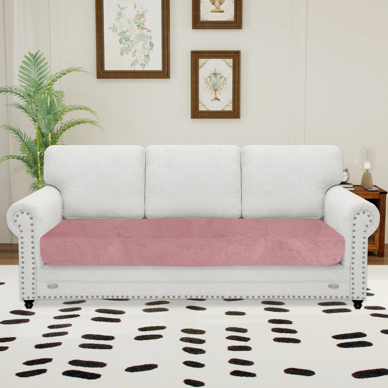 YSTYLE Velvet Stretch Sofa Seat Cover 3 Seater Anti Slip-YSTYLE