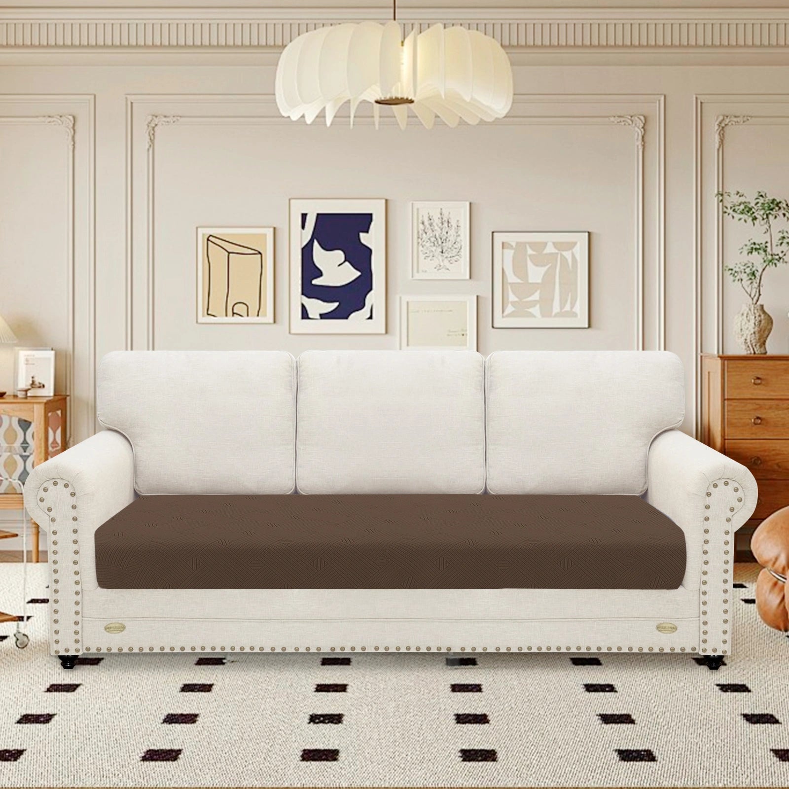 YSTYLE Stretch Sofa Seat Cushion Cover 3 Seater Anti Slip-YSTYLE