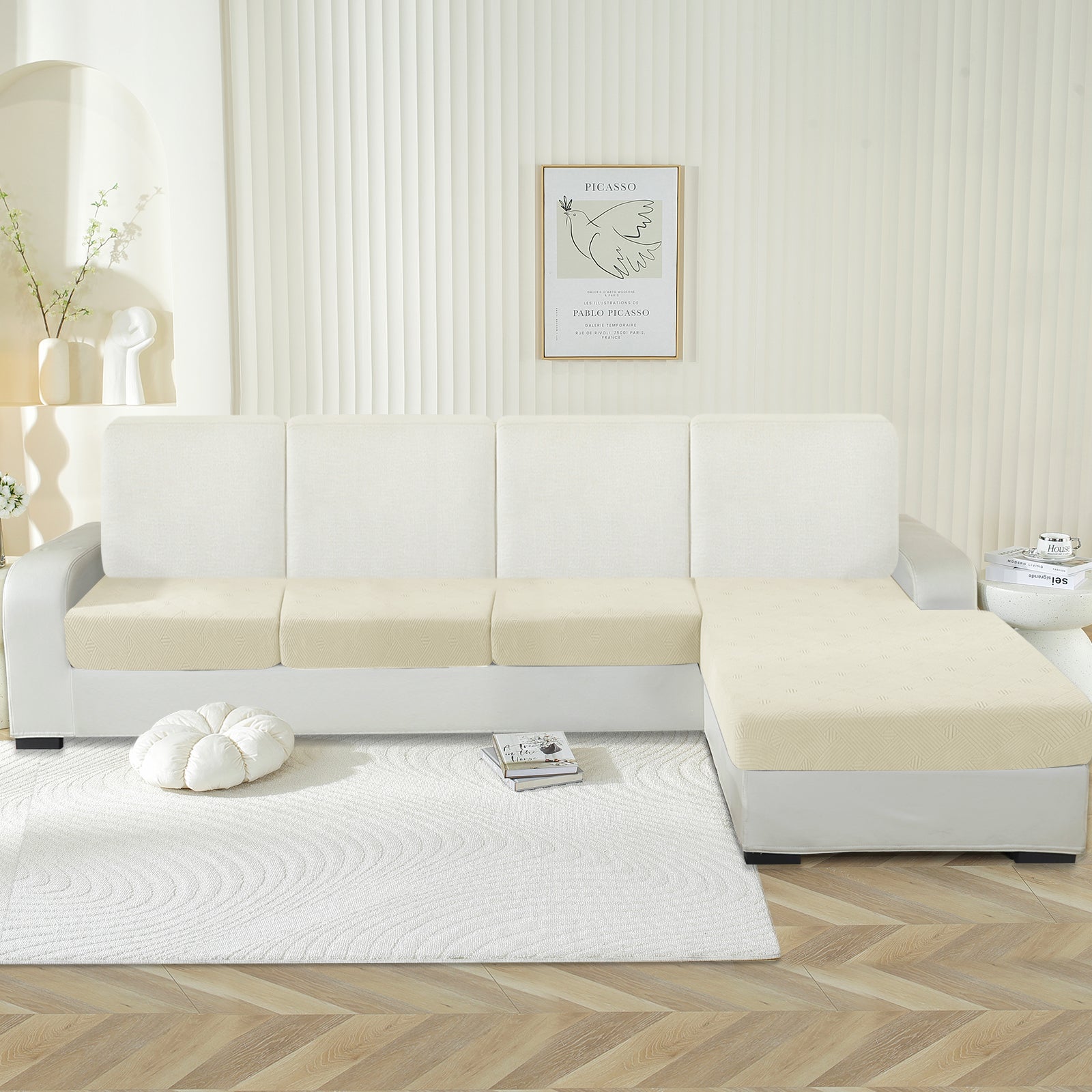 YSTYLE Coprisedile elastico per divano chaise longue anti-scivolo