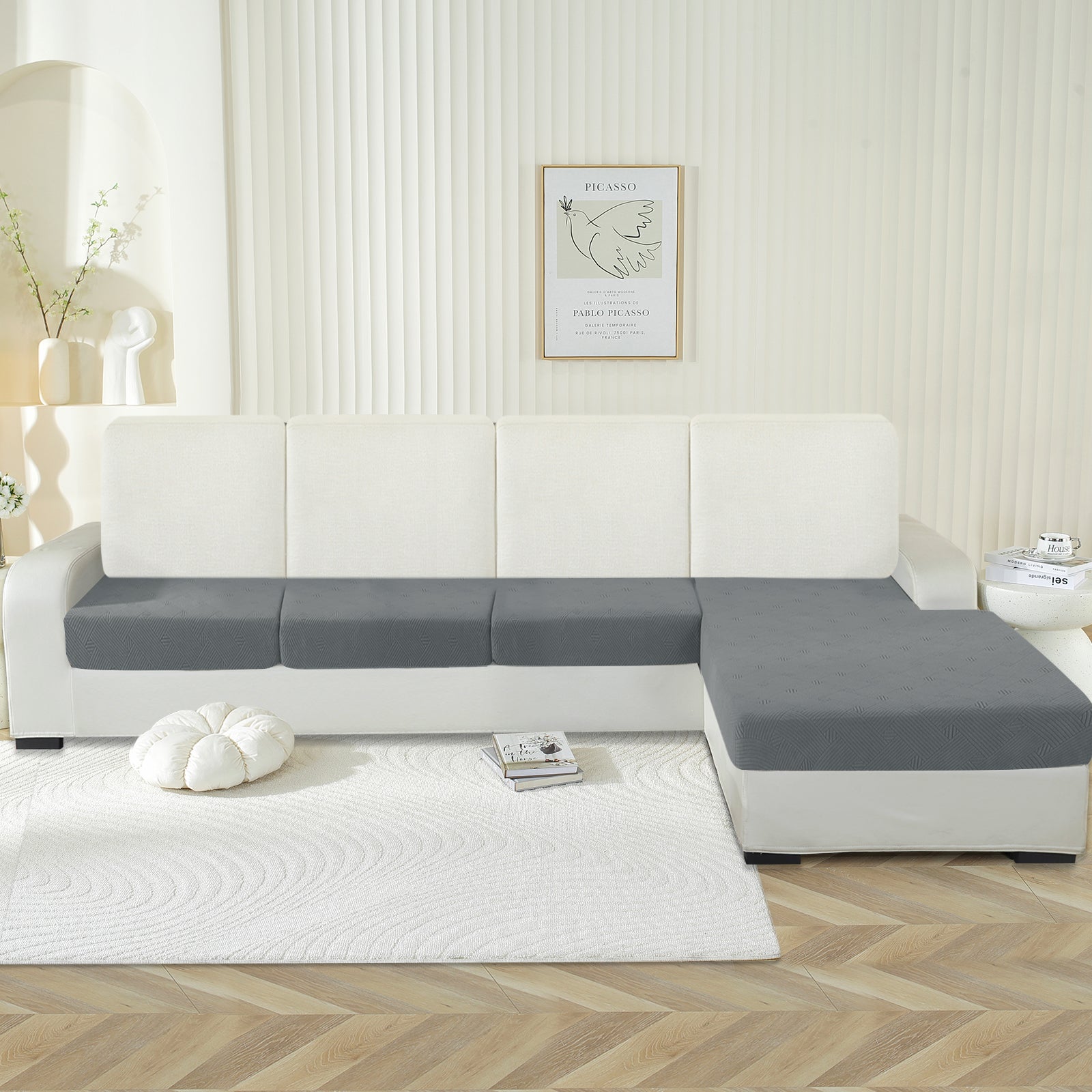 YSTYLE Coprisedile elastico per divano chaise longue anti-scivolo