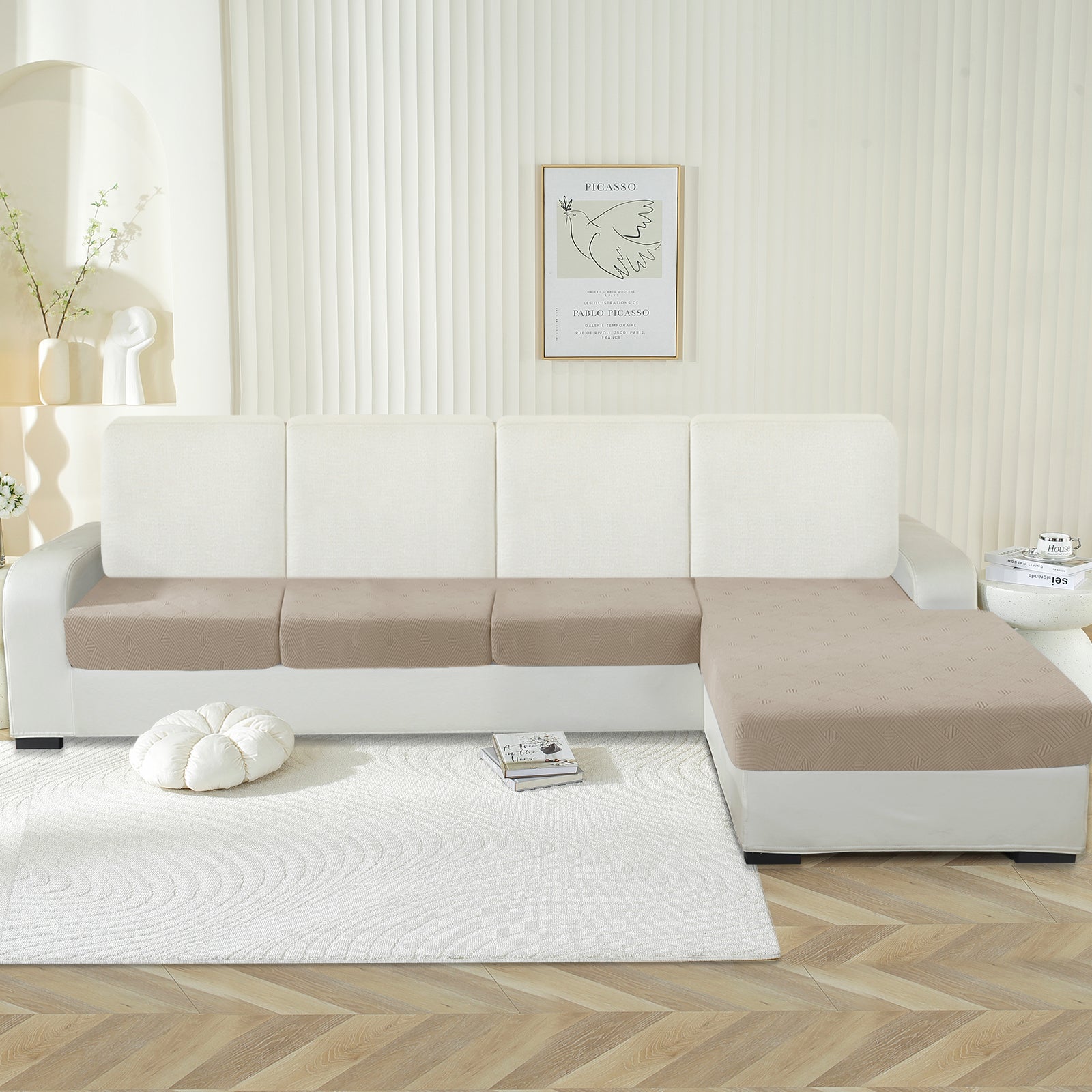 YSTYLE Coprisedile elastico per divano chaise longue anti-scivolo