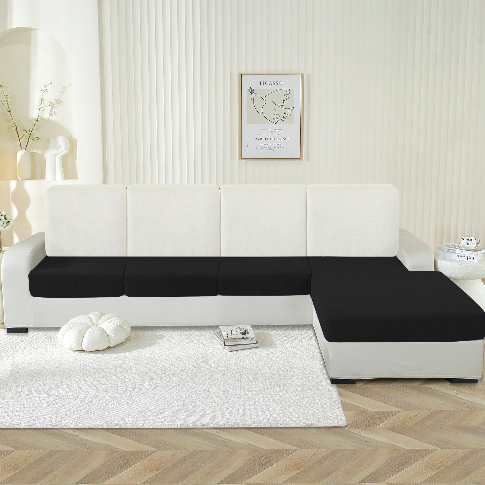 YSTYLE Coprisedile elastico per divano chaise longue anti-scivolo