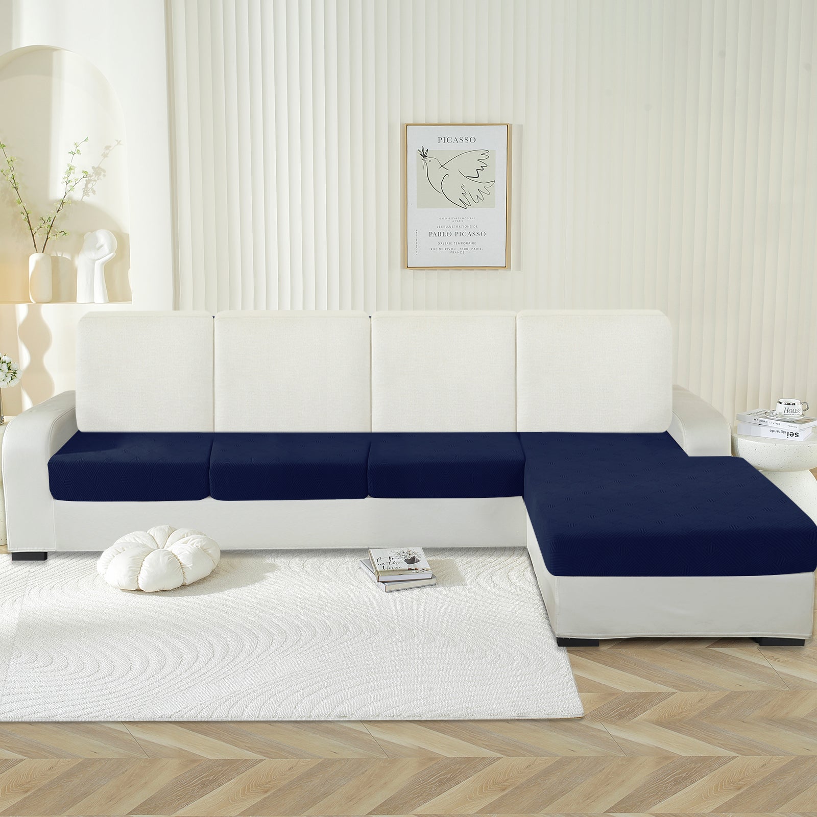 YSTYLE Coprisedile elastico per divano chaise longue anti-scivolo