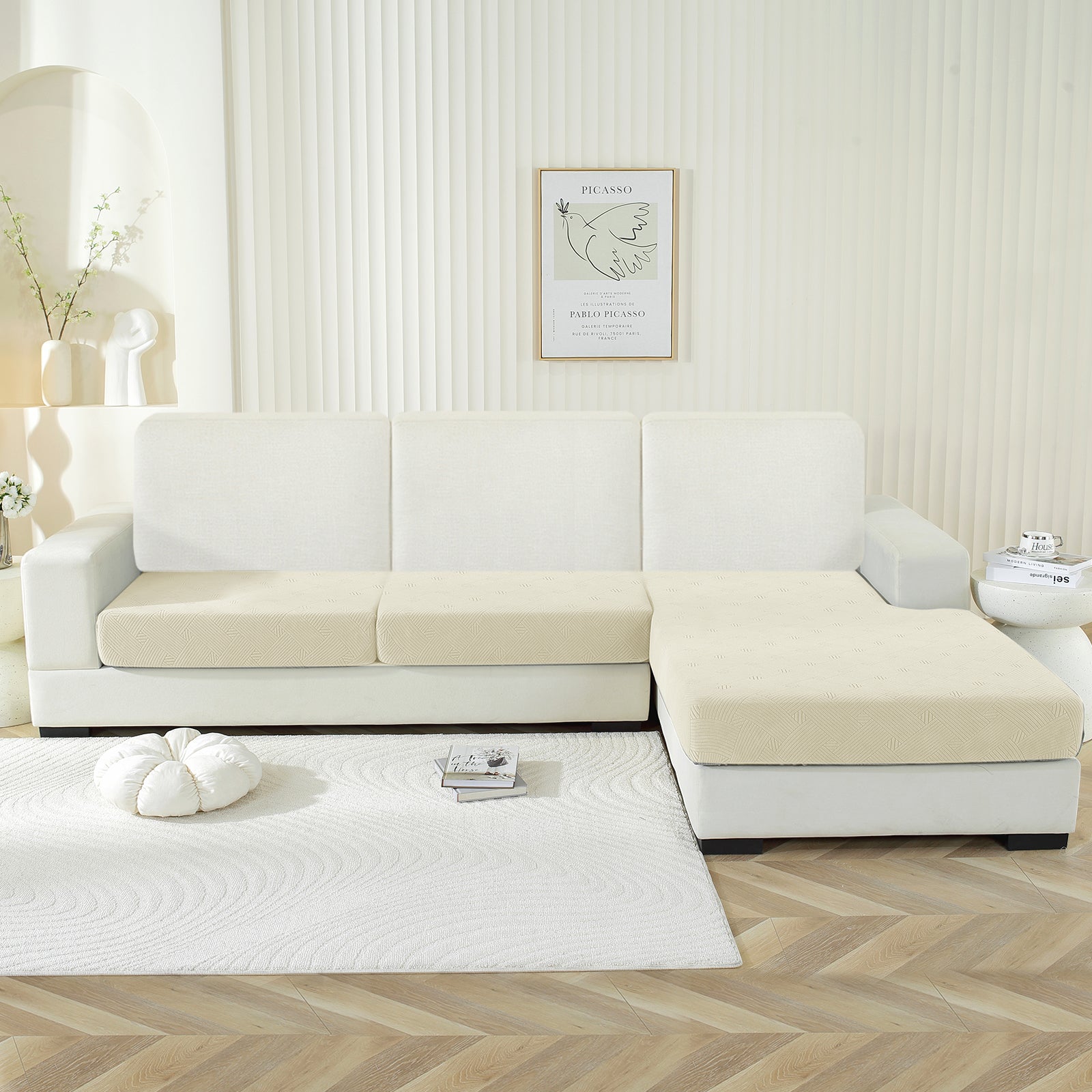 YSTYLE Coprisedile elastico per divano chaise longue anti-scivolo