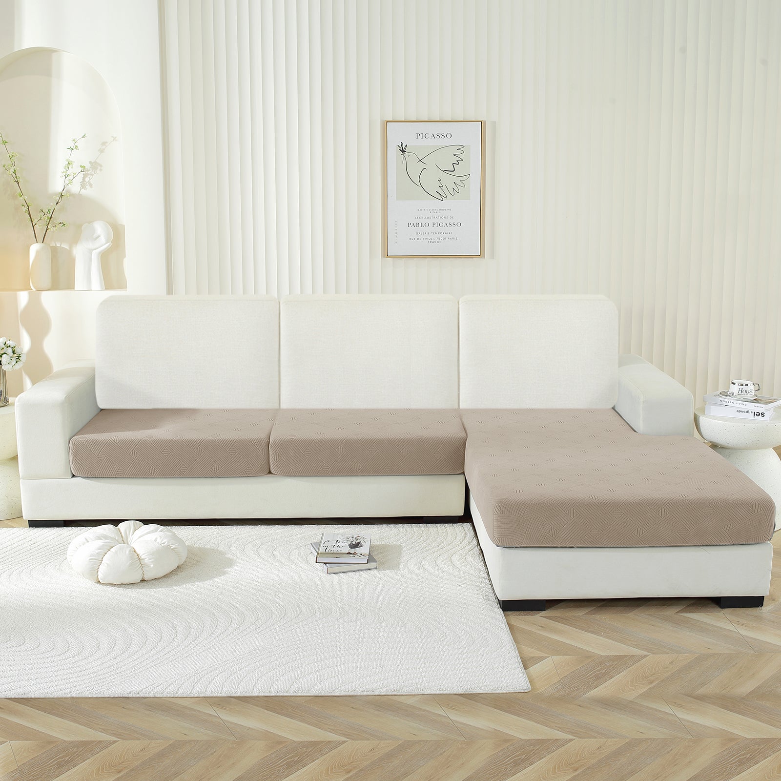 YSTYLE Coprisedile elastico per divano chaise longue anti-scivolo